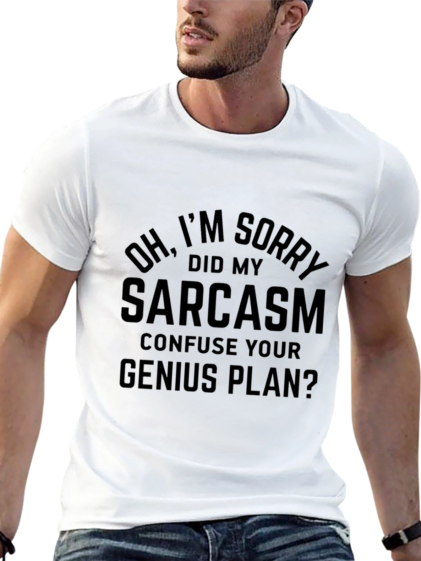Sarcasm Genius Plan Graphic Tee - Black T-Shirt