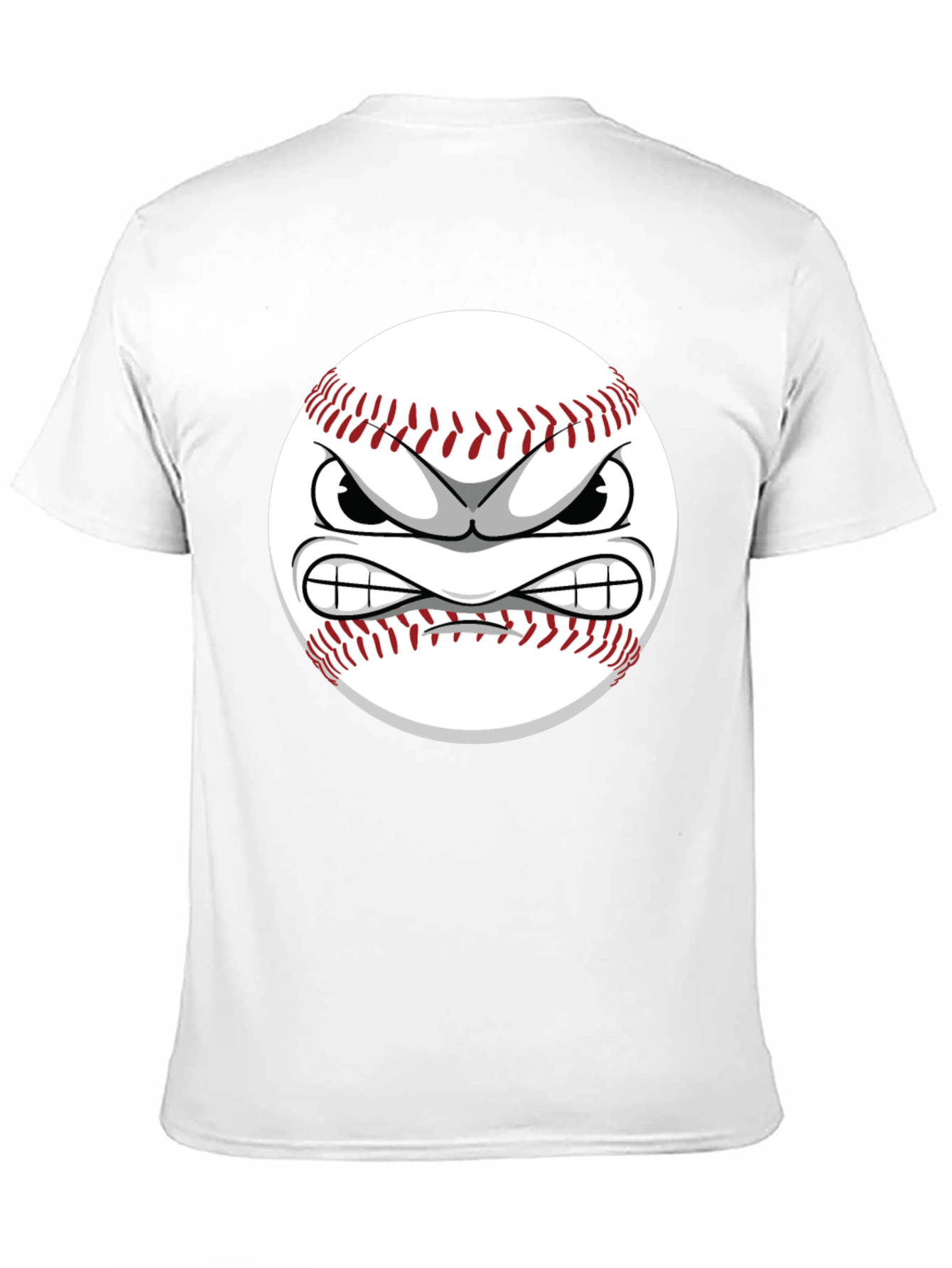 Angry Baseball Cartoon Graphic T-Shirt