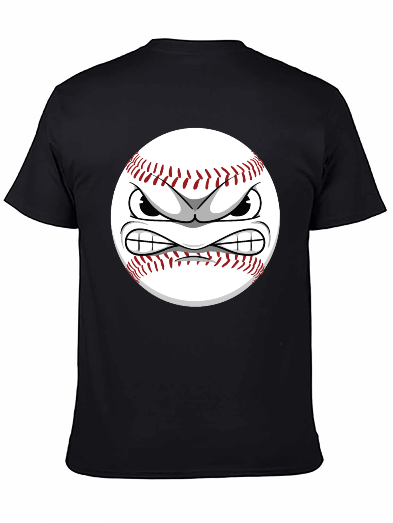 Angry Baseball Cartoon Graphic T-Shirt