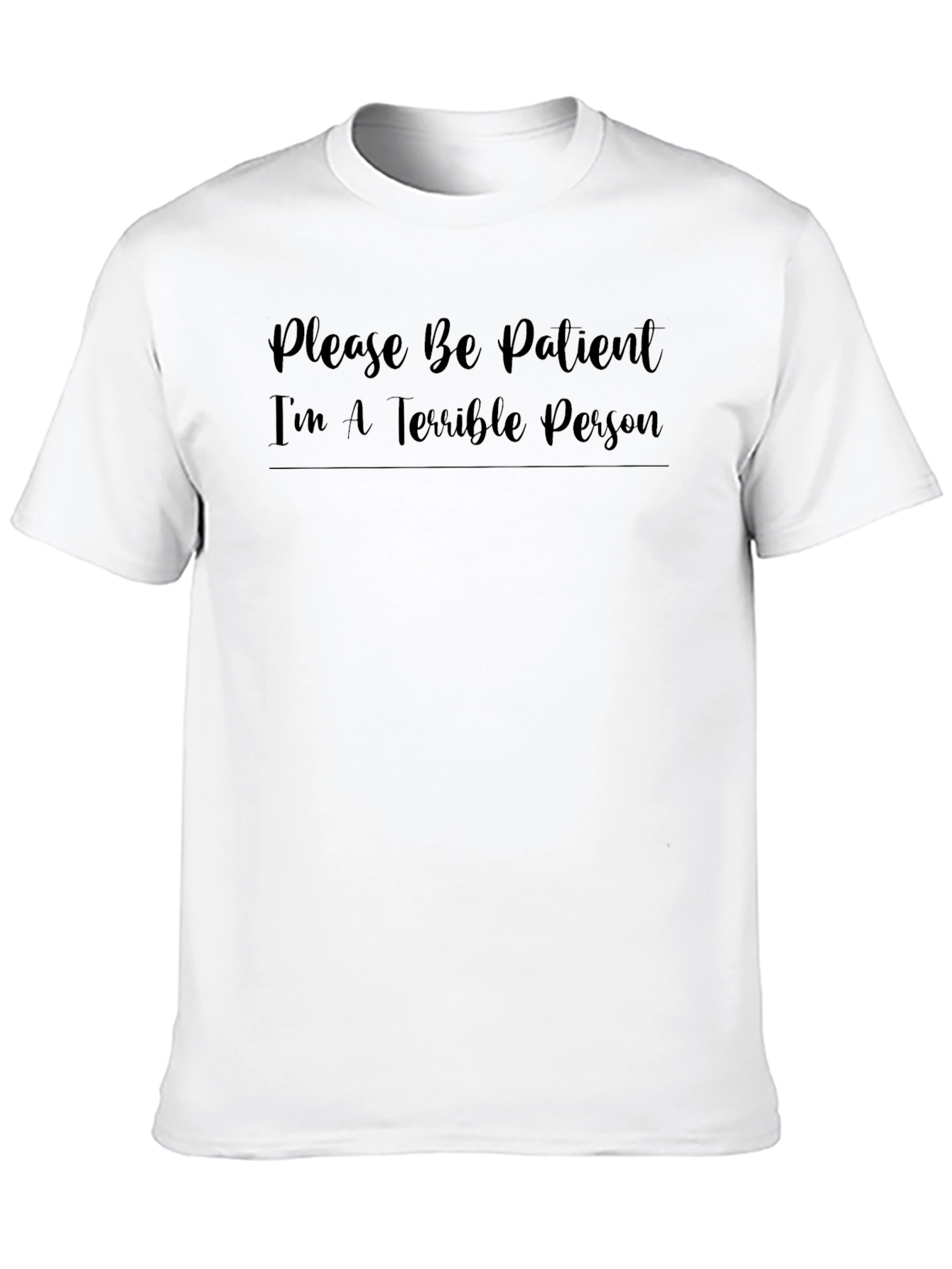 Funny Terrible Person Black T-Shirt