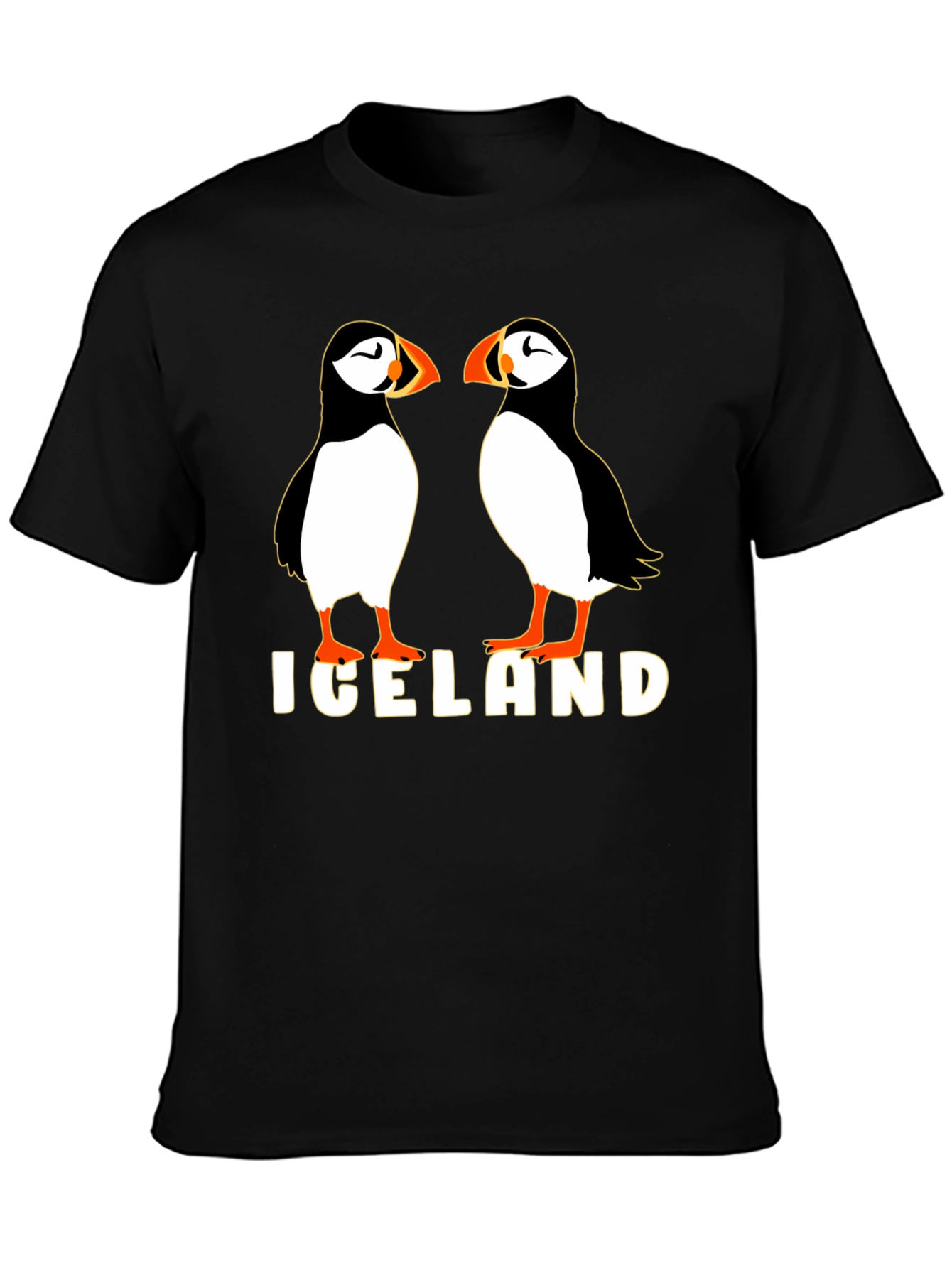 Iceland Puffin Graphic Tee - Black