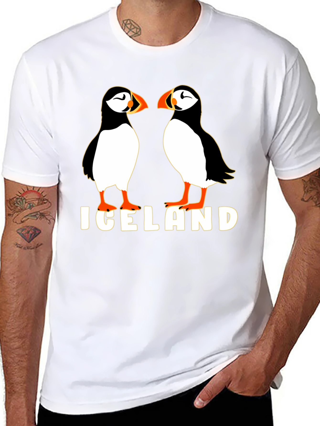 Iceland Puffin Graphic Tee - Black