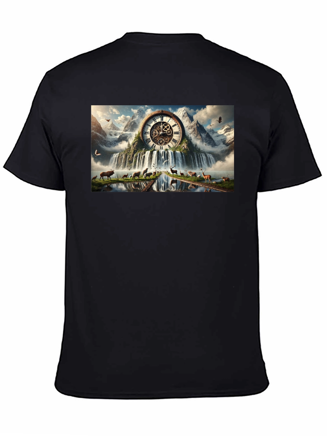Nature Clockwork T-Shirt - Time and Wilderness Unite