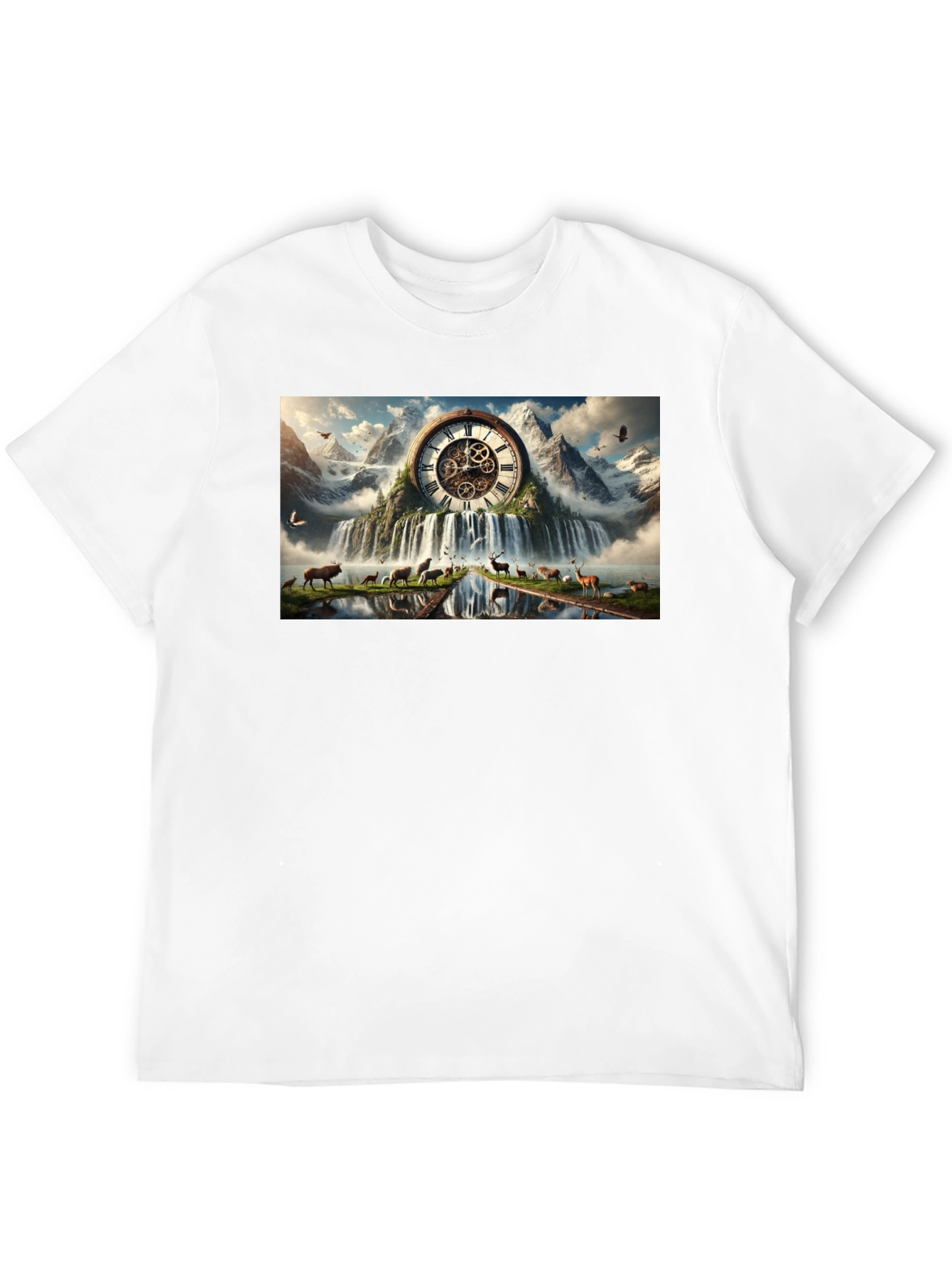 Nature Clockwork T-Shirt - Time and Wilderness Unite