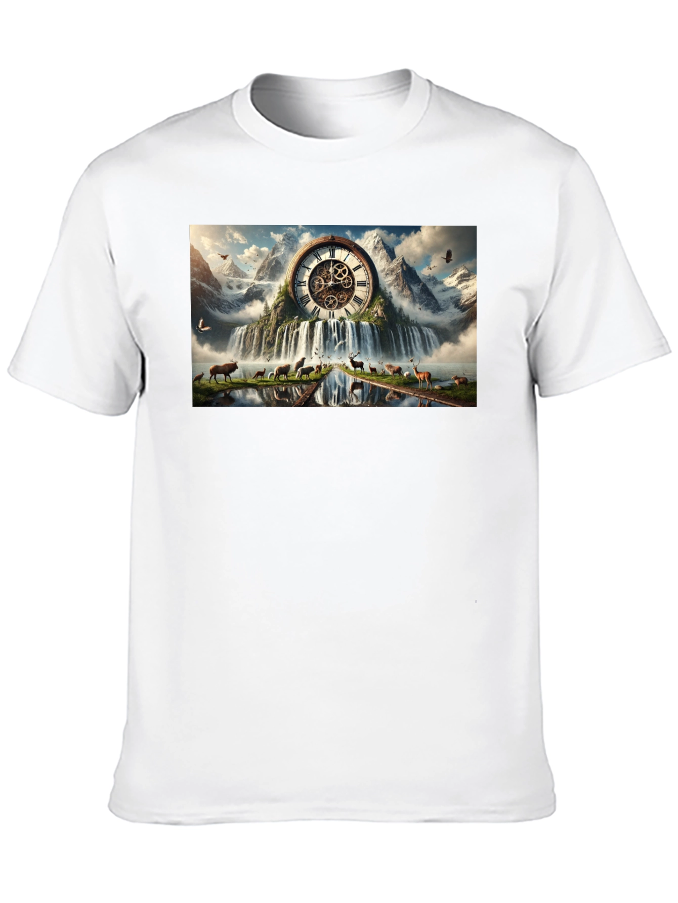 Nature Clockwork T-Shirt - Time and Wilderness Unite