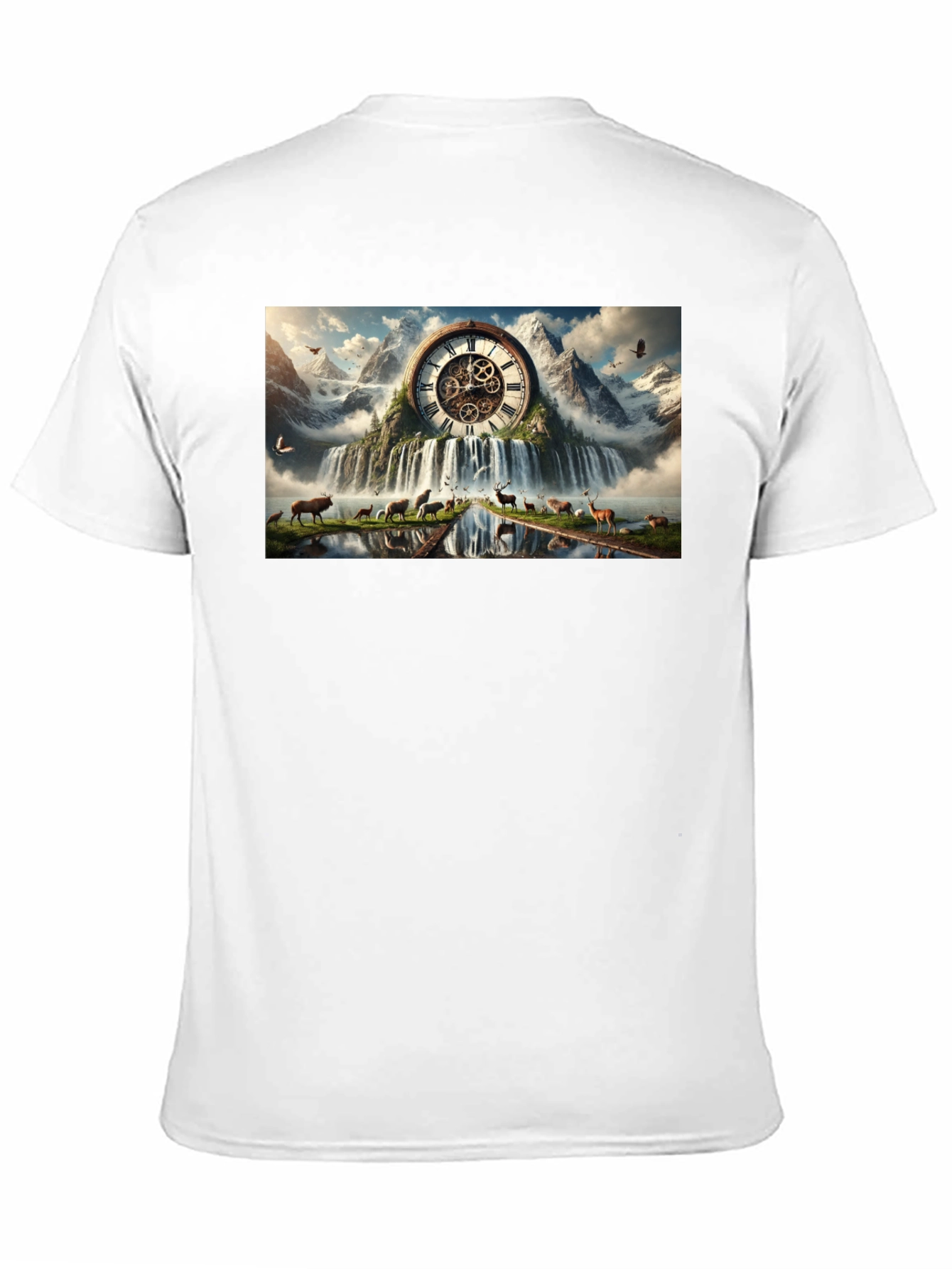 Nature Clockwork T-Shirt - Time and Wilderness Unite
