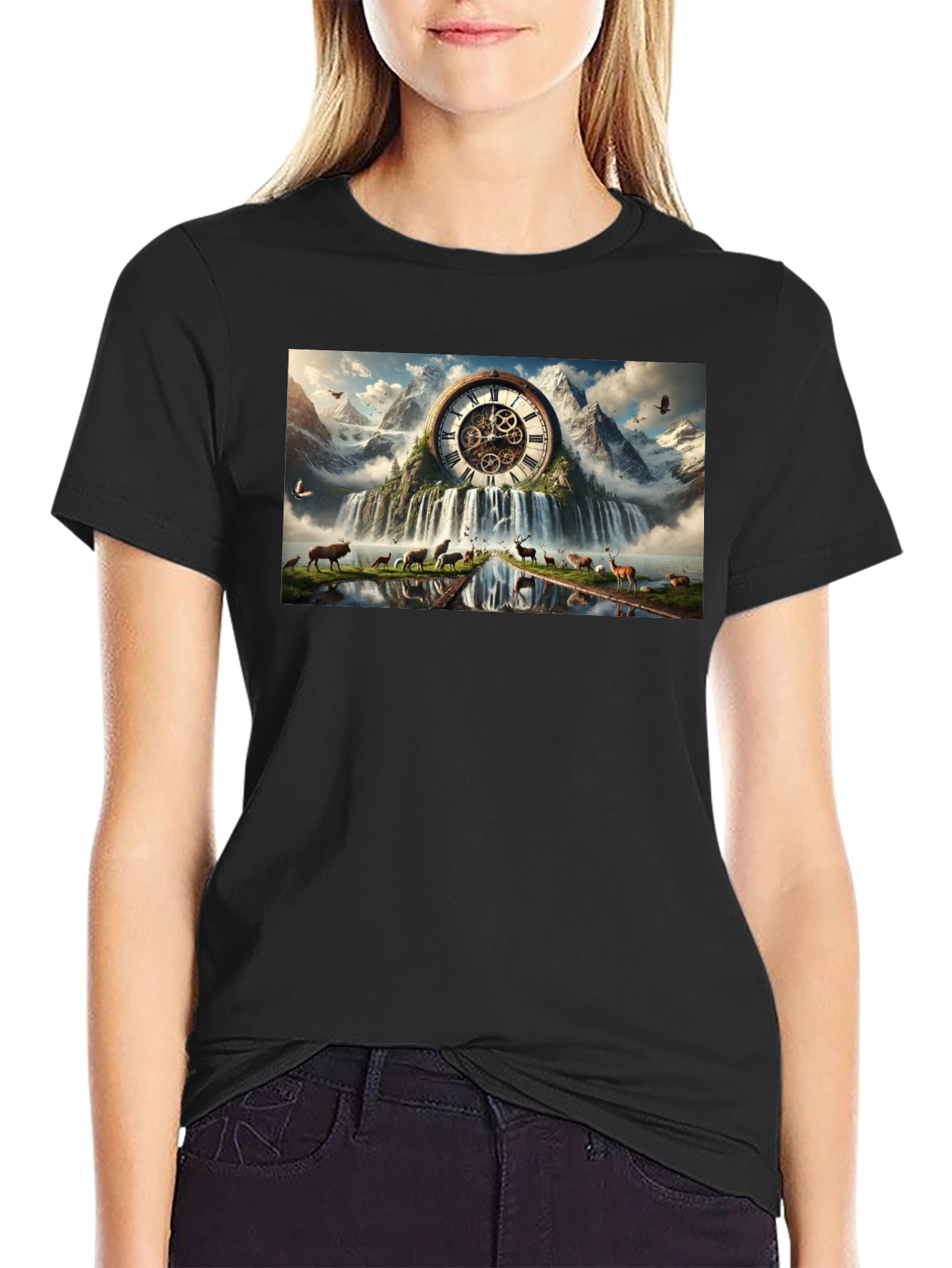 Nature Clockwork T-Shirt - Time and Wilderness Unite