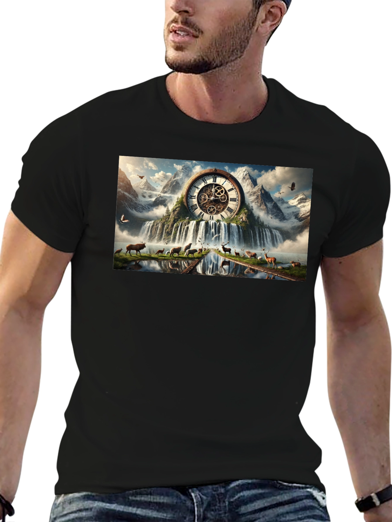 Nature Clockwork T-Shirt - Time and Wilderness Unite
