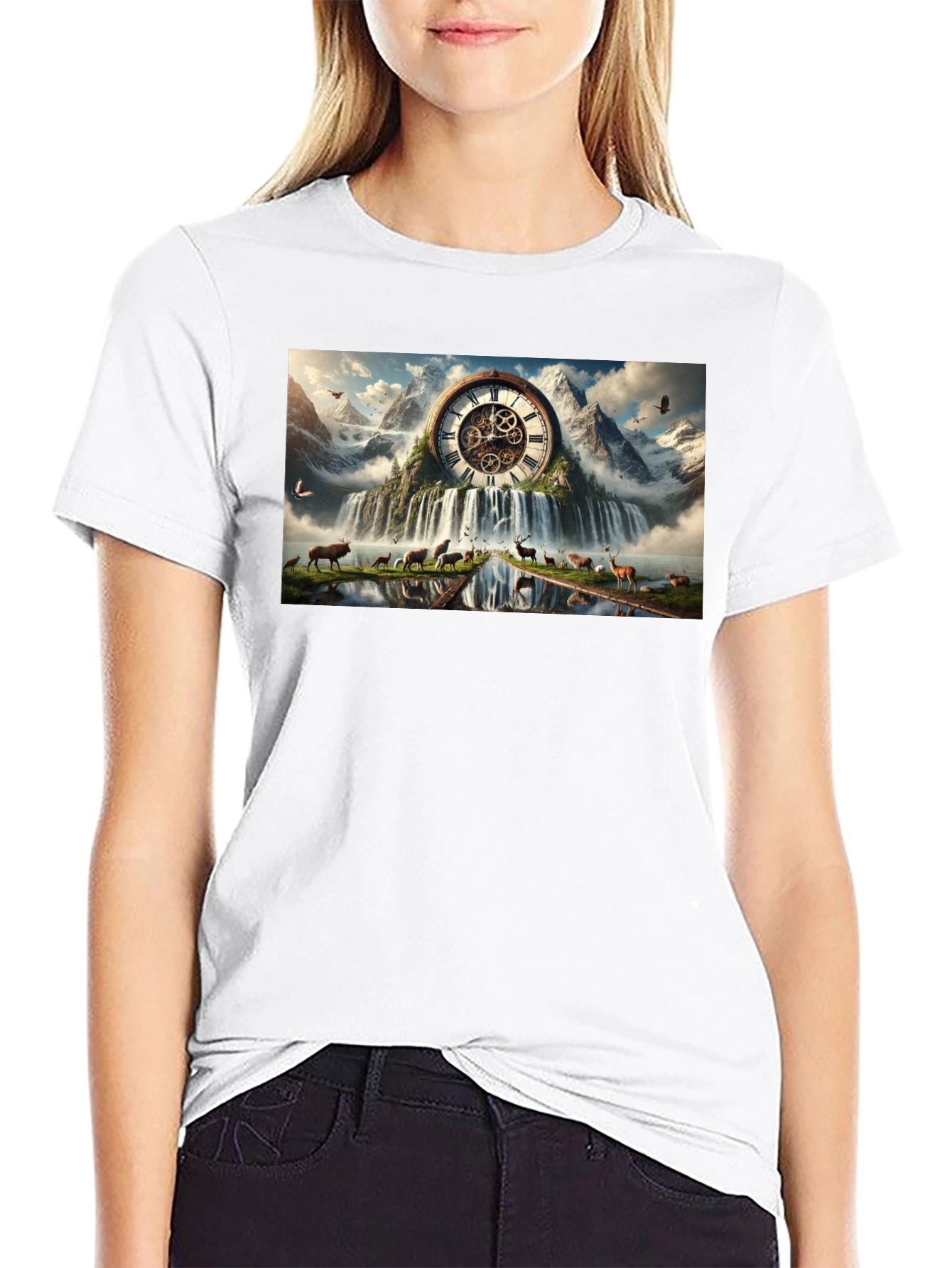 Nature Clockwork T-Shirt - Time and Wilderness Unite