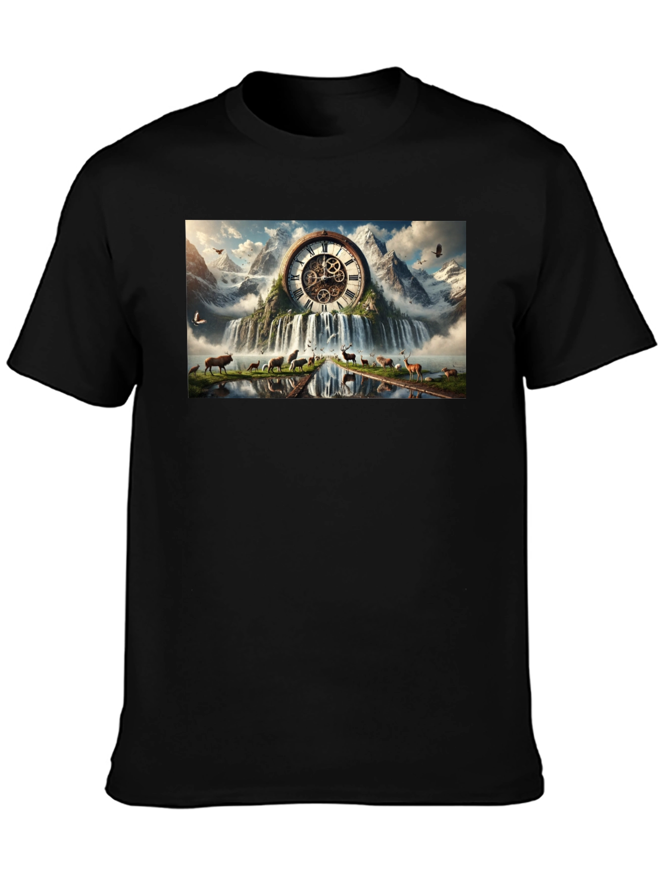 Nature Clockwork T-Shirt - Time and Wilderness Unite