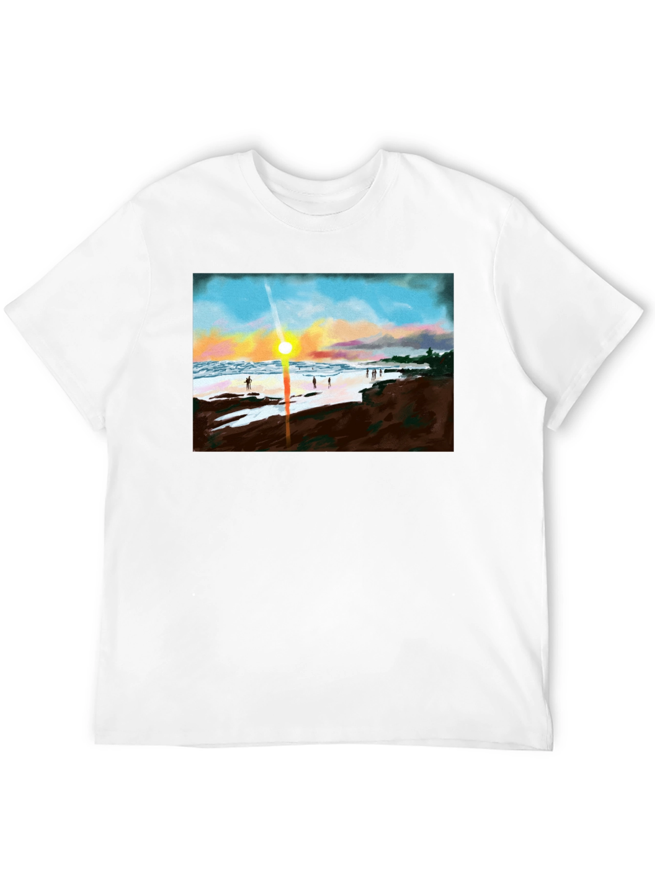 Sunset Beach T-Shirt - Coastal Design