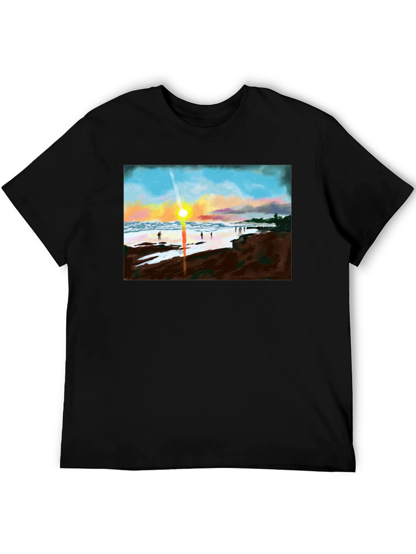 Sunset Beach T-Shirt - Coastal Design