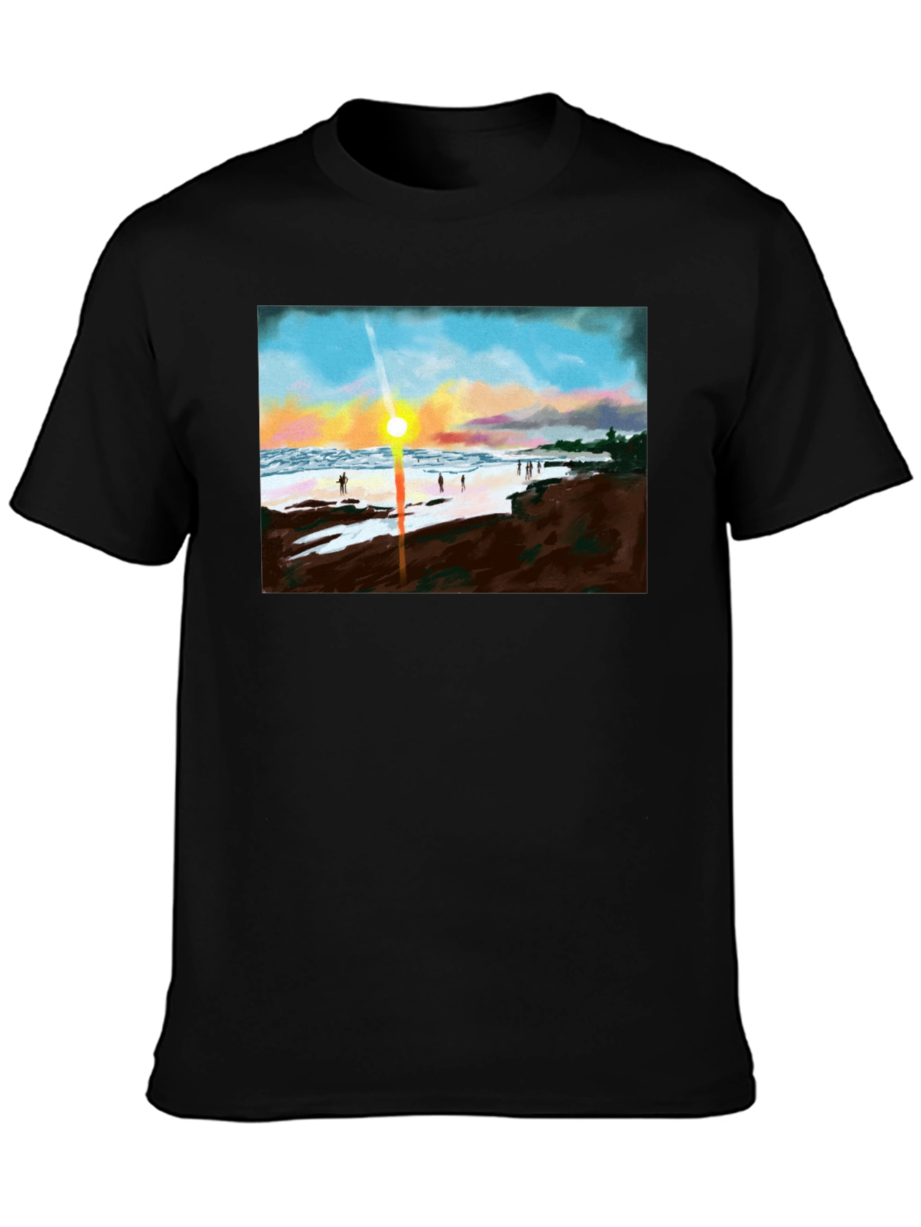 Sunset Beach T-Shirt - Coastal Design