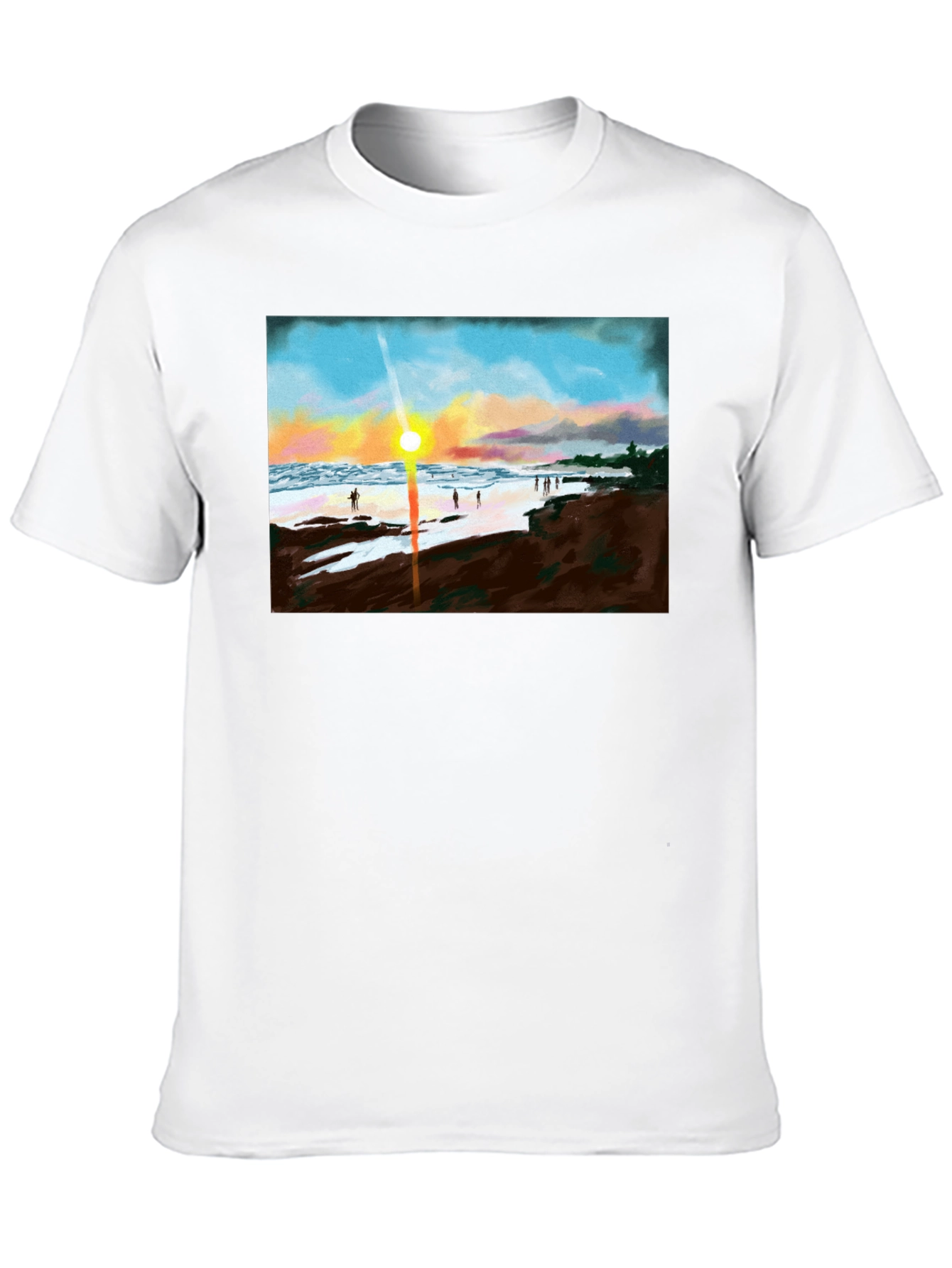 Sunset Beach T-Shirt - Coastal Design