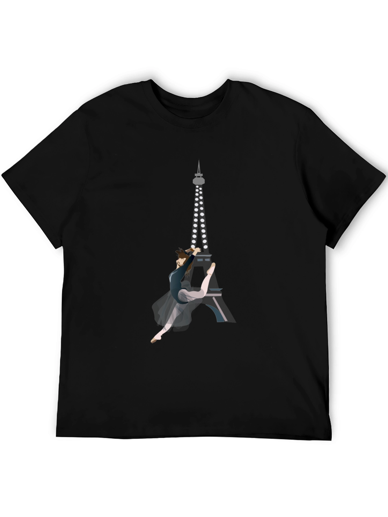 Eiffel Tower Ballet Graphic Tee - Modern Art Shirt