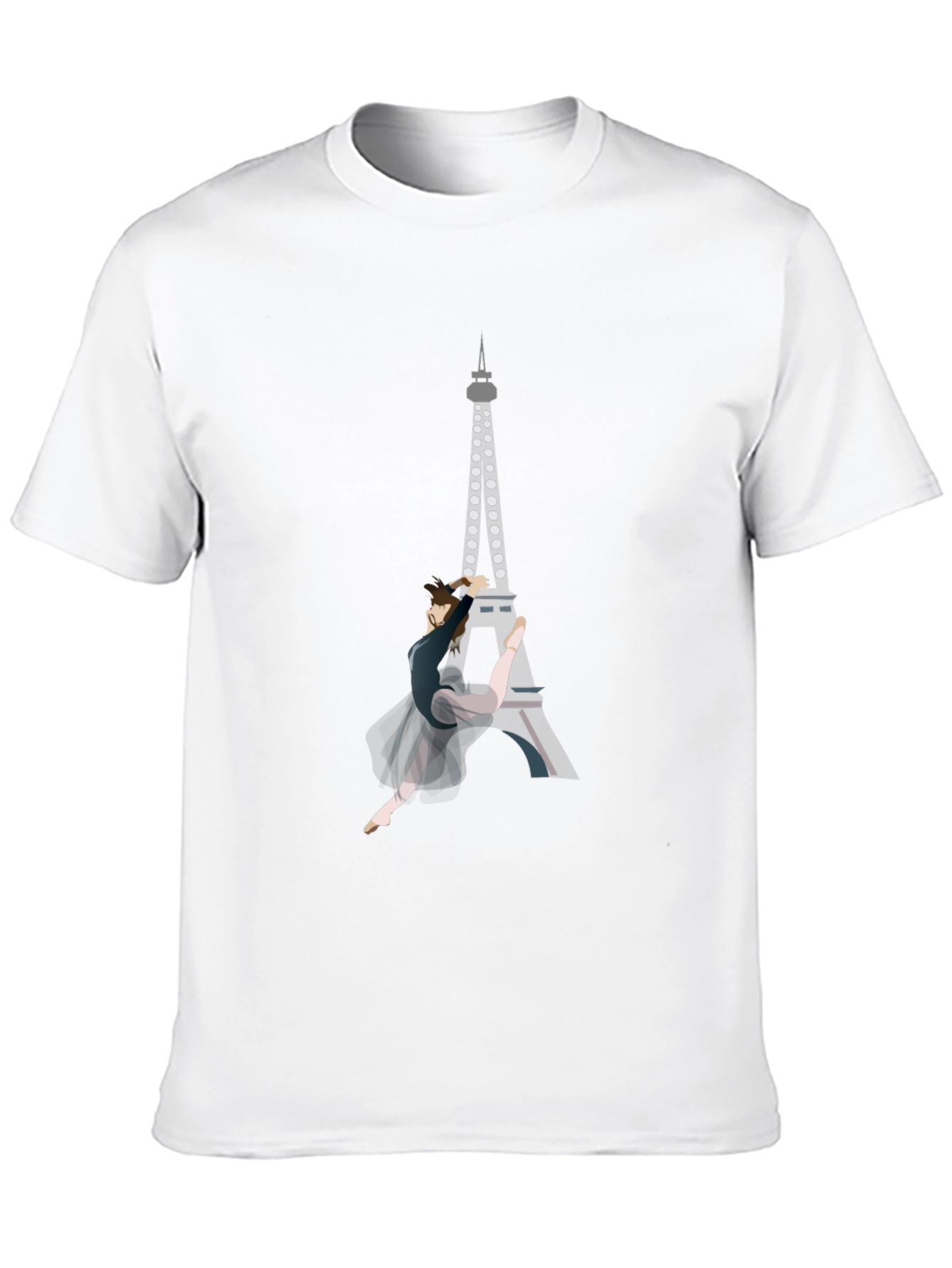 Eiffel Tower Ballet Graphic Tee - Modern Art Shirt