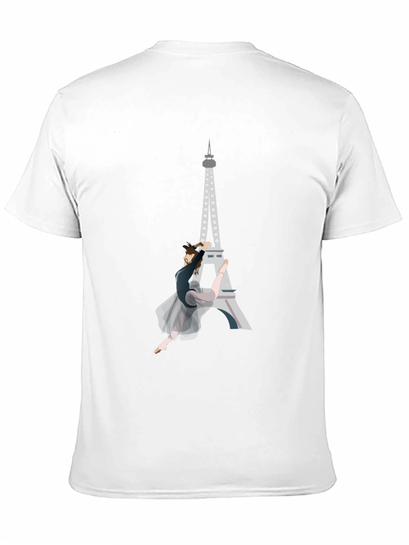 Eiffel Tower Ballet Graphic Tee - Modern Art Shirt