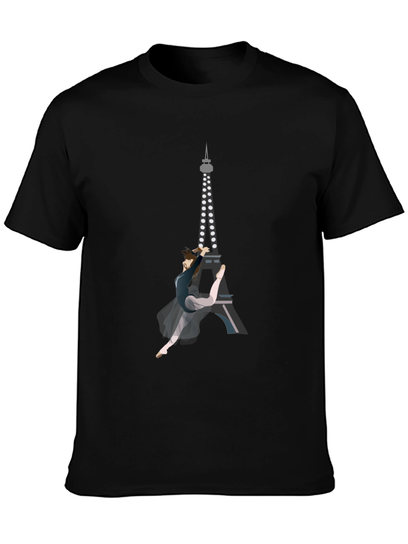 Eiffel Tower Ballet Graphic Tee - Modern Art Shirt