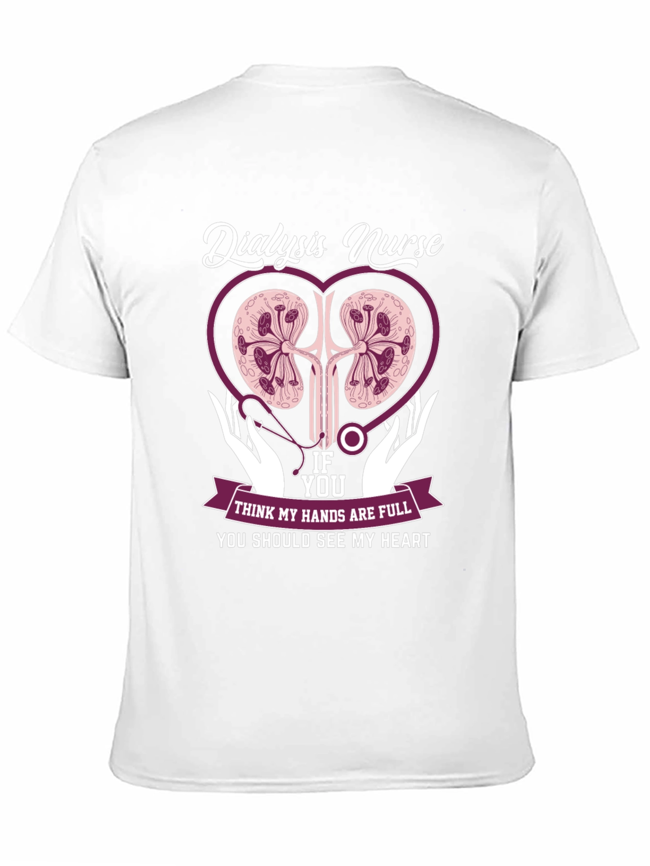 Dialysis Nurse Heart Graphic T-Shirt