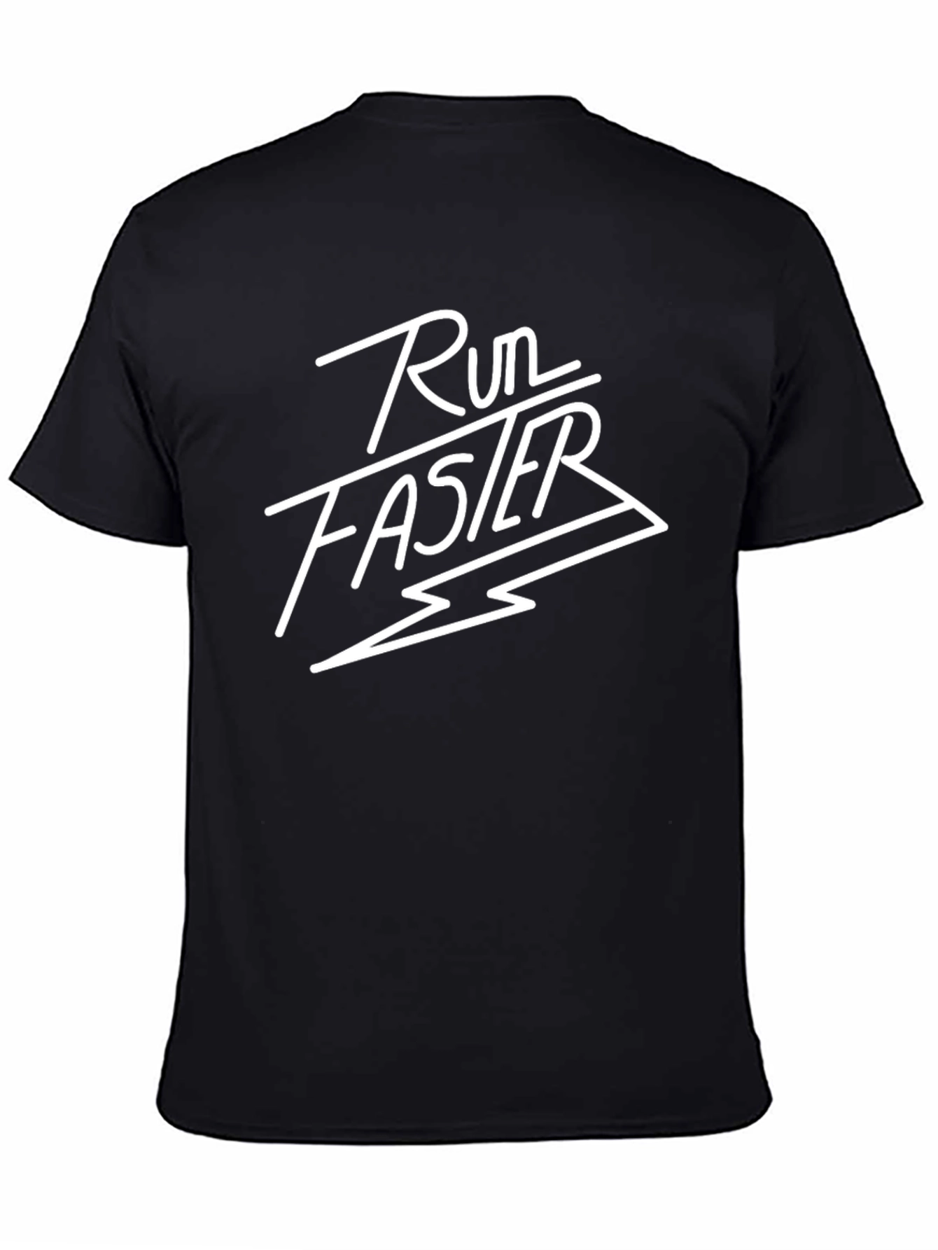 Run Faster Black Graphic Tee