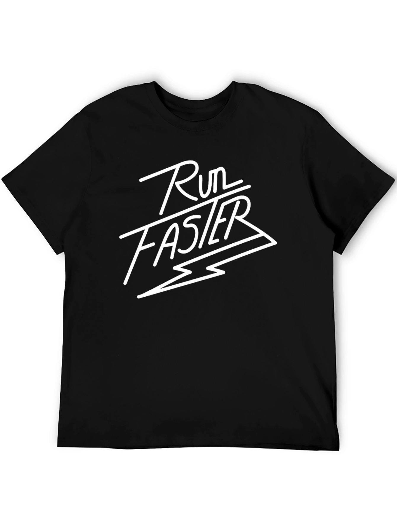 Run Faster Black Graphic Tee