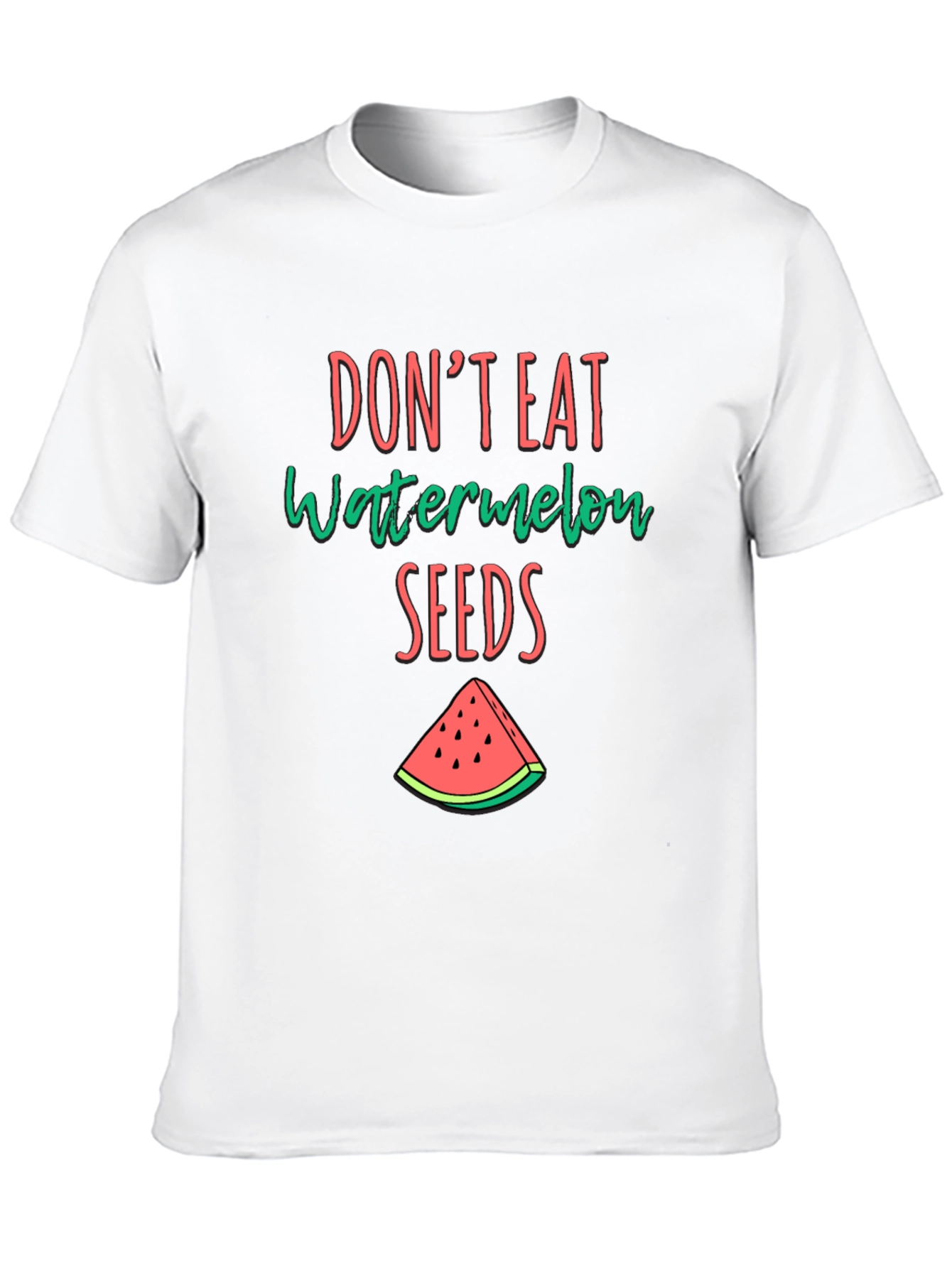 Funny Dont Eat Watermelon Seeds Black T-Shirt