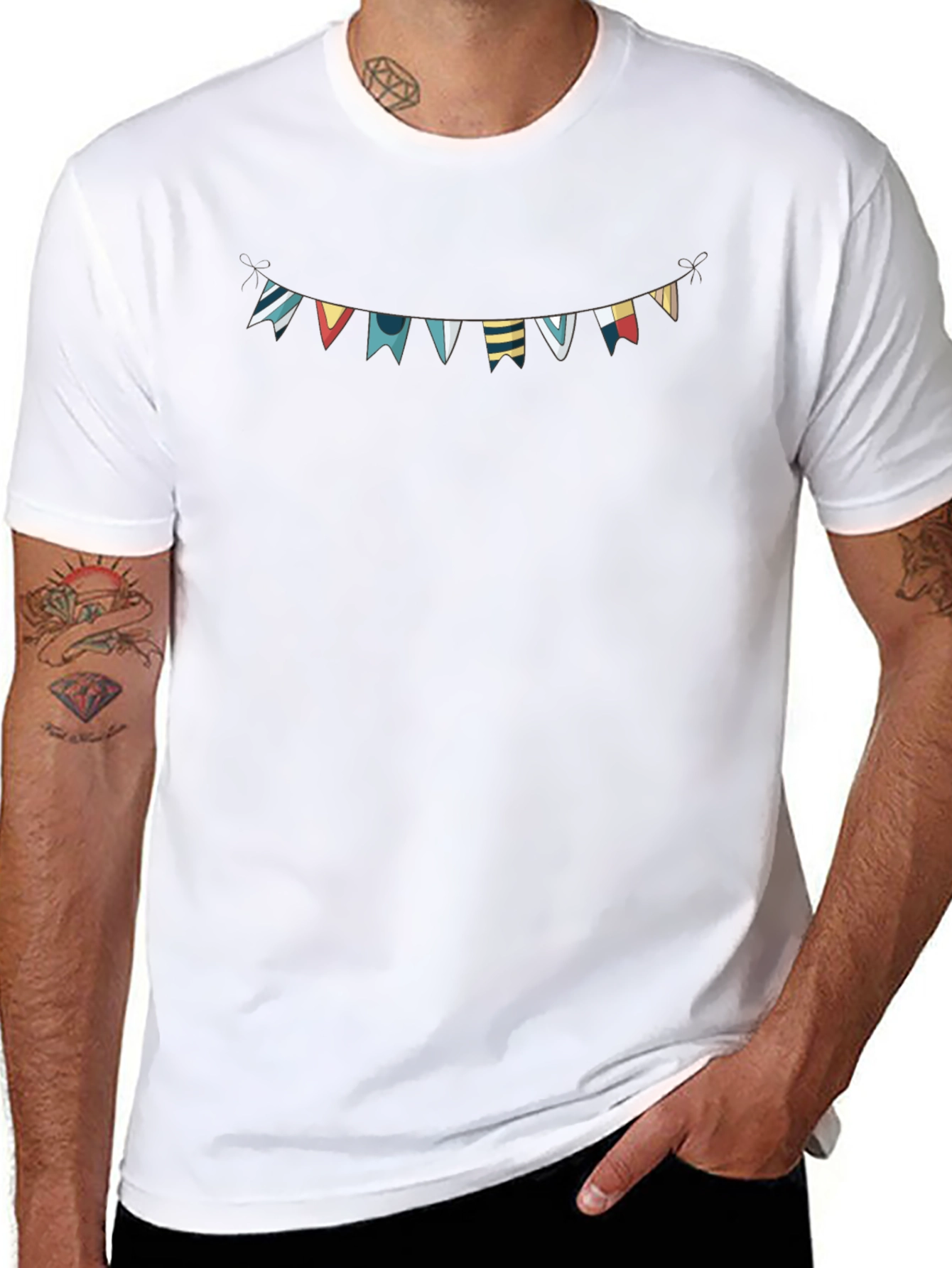Nautical Flags Graphic Print Tee