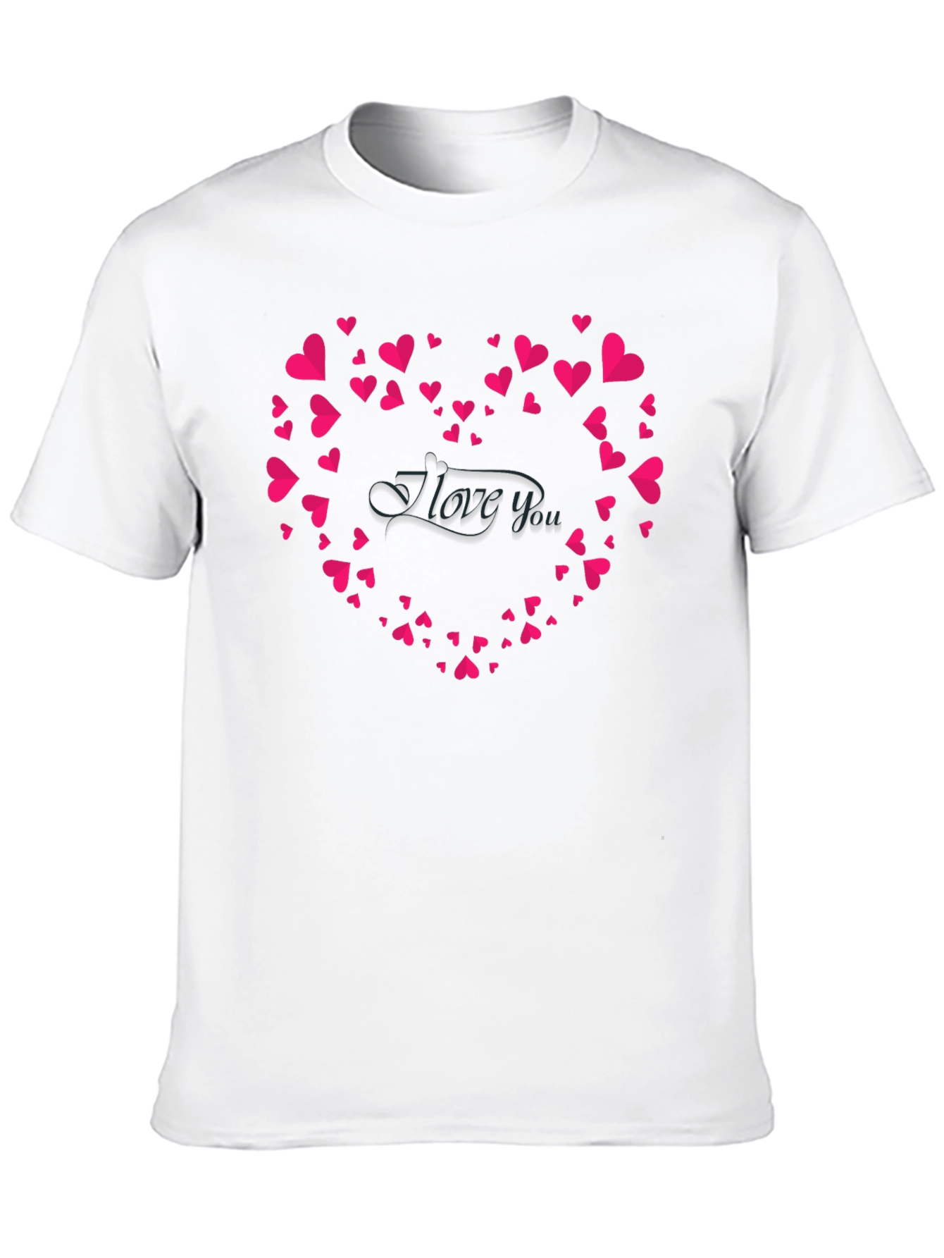 I Love You Heart Graphic T-Shirt - Black