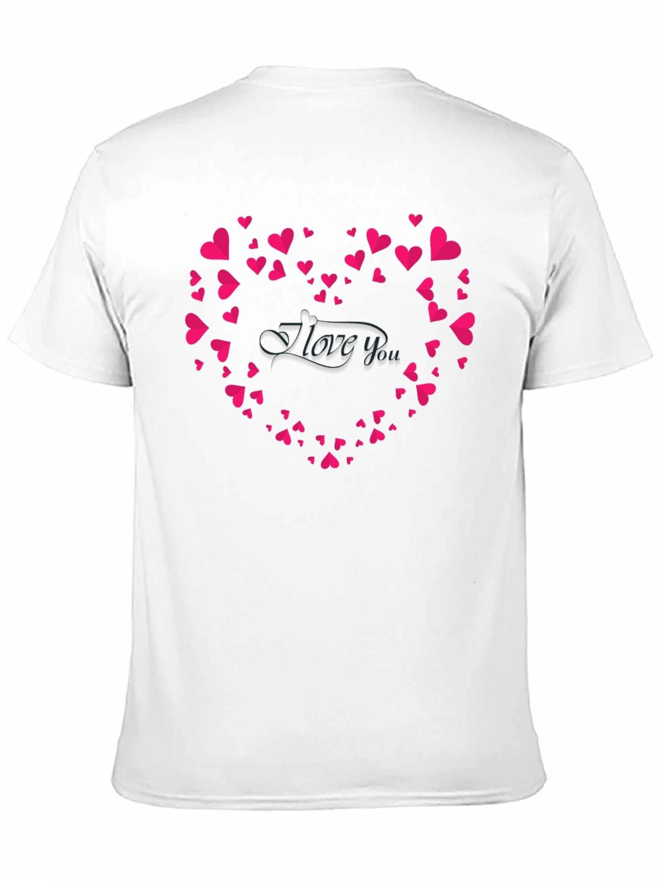 I Love You Heart Graphic T-Shirt - Black