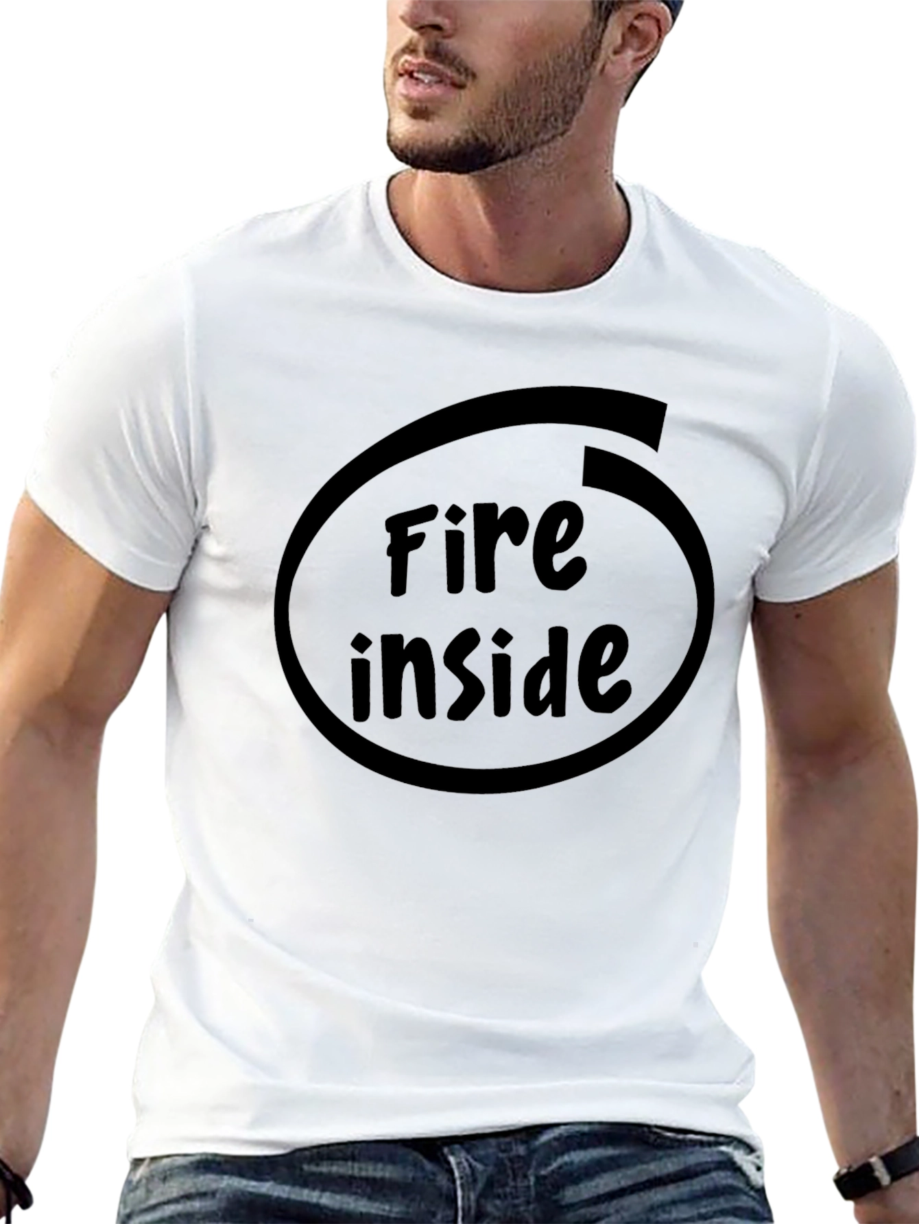 Fire Inside Graphic T-Shirt - Black