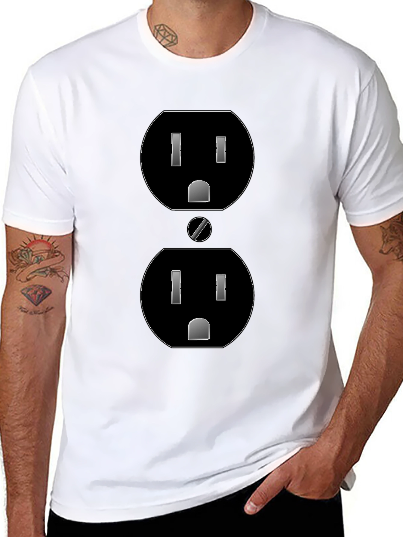 Outlet Graphic Tee - Black Quirky Design