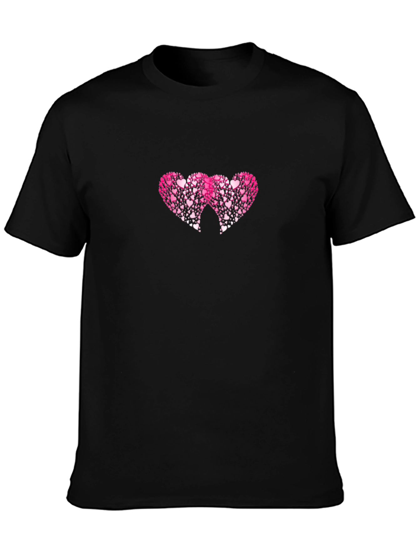Heart Graphic Black T-Shirt - Love Design