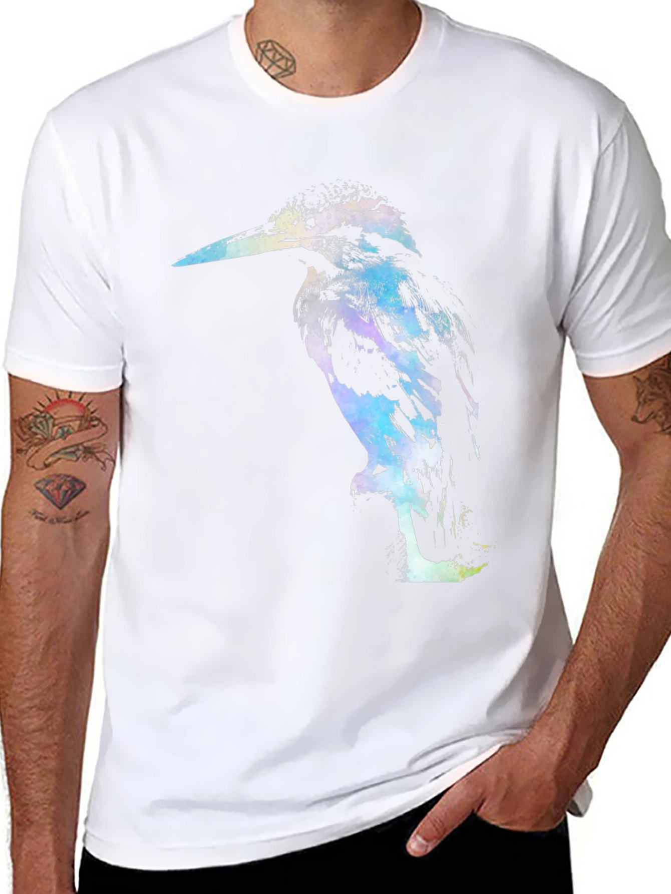 Kingfisher Graphic Black Tee