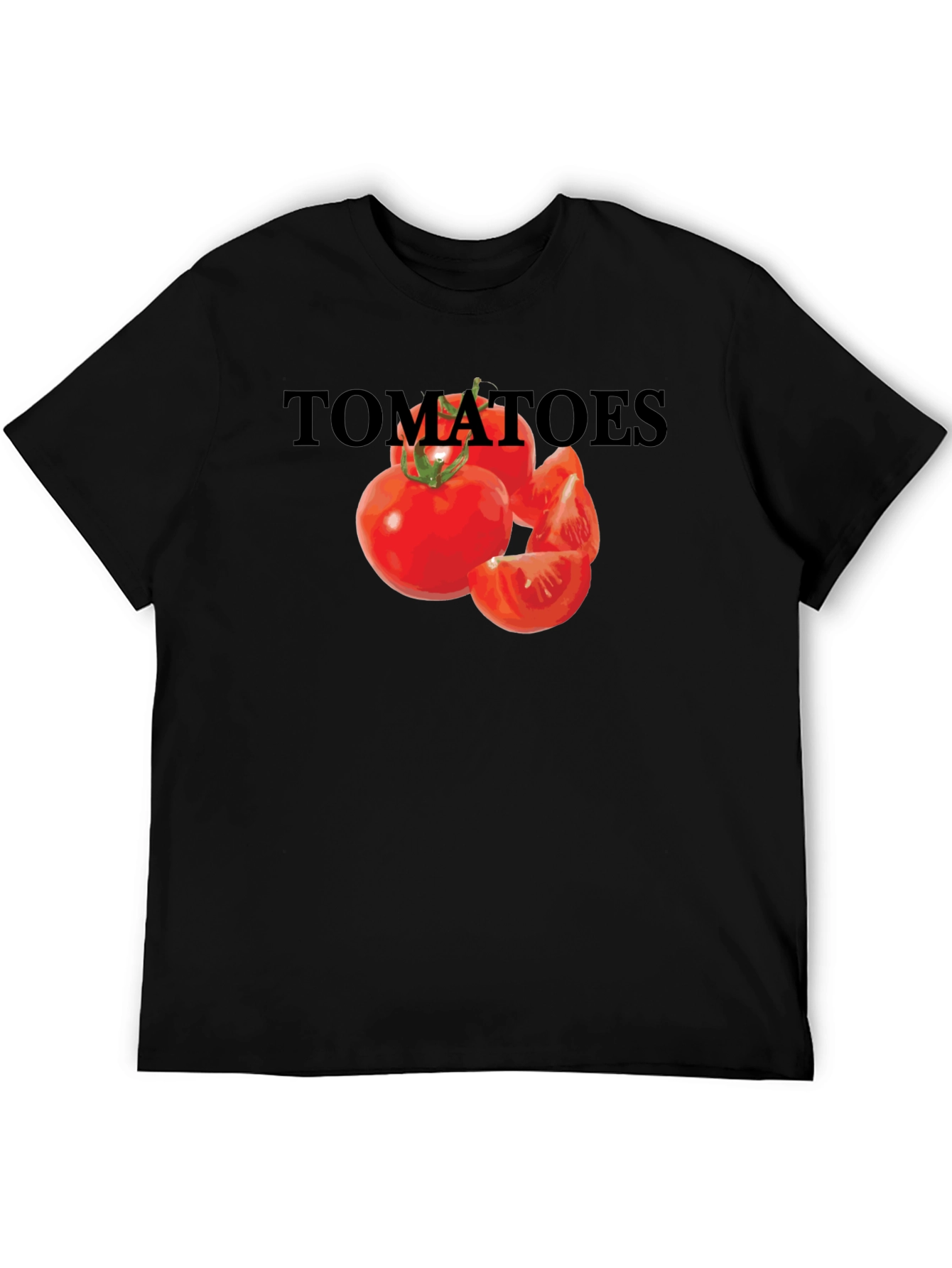 Tomatoes Graphic Tee - Unisex Black T-Shirt