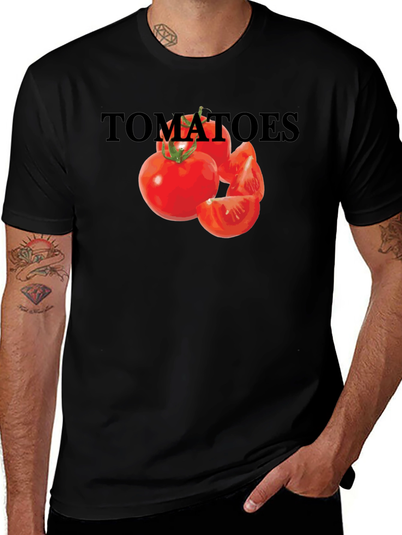 Tomatoes Graphic Tee - Unisex Black T-Shirt