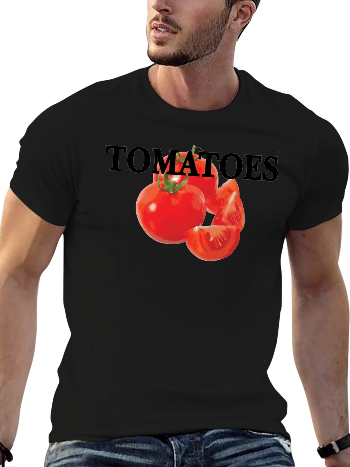 Tomatoes Graphic Tee - Unisex Black T-Shirt