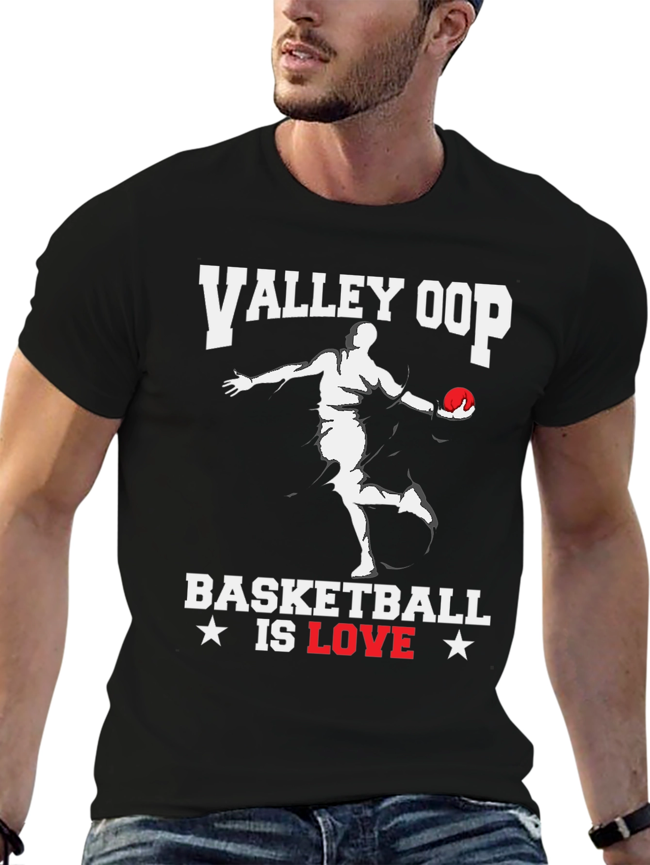 Valley Oop Basketball Is Love Graphic T-Shirt