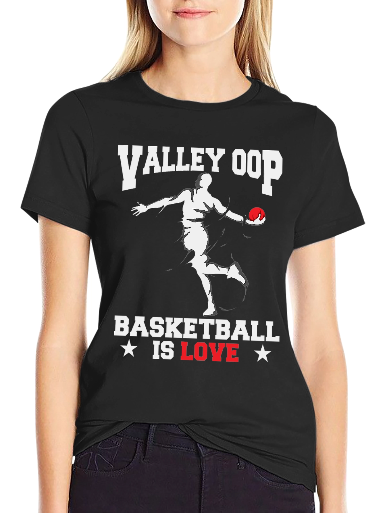 Valley Oop Basketball Is Love Graphic T-Shirt