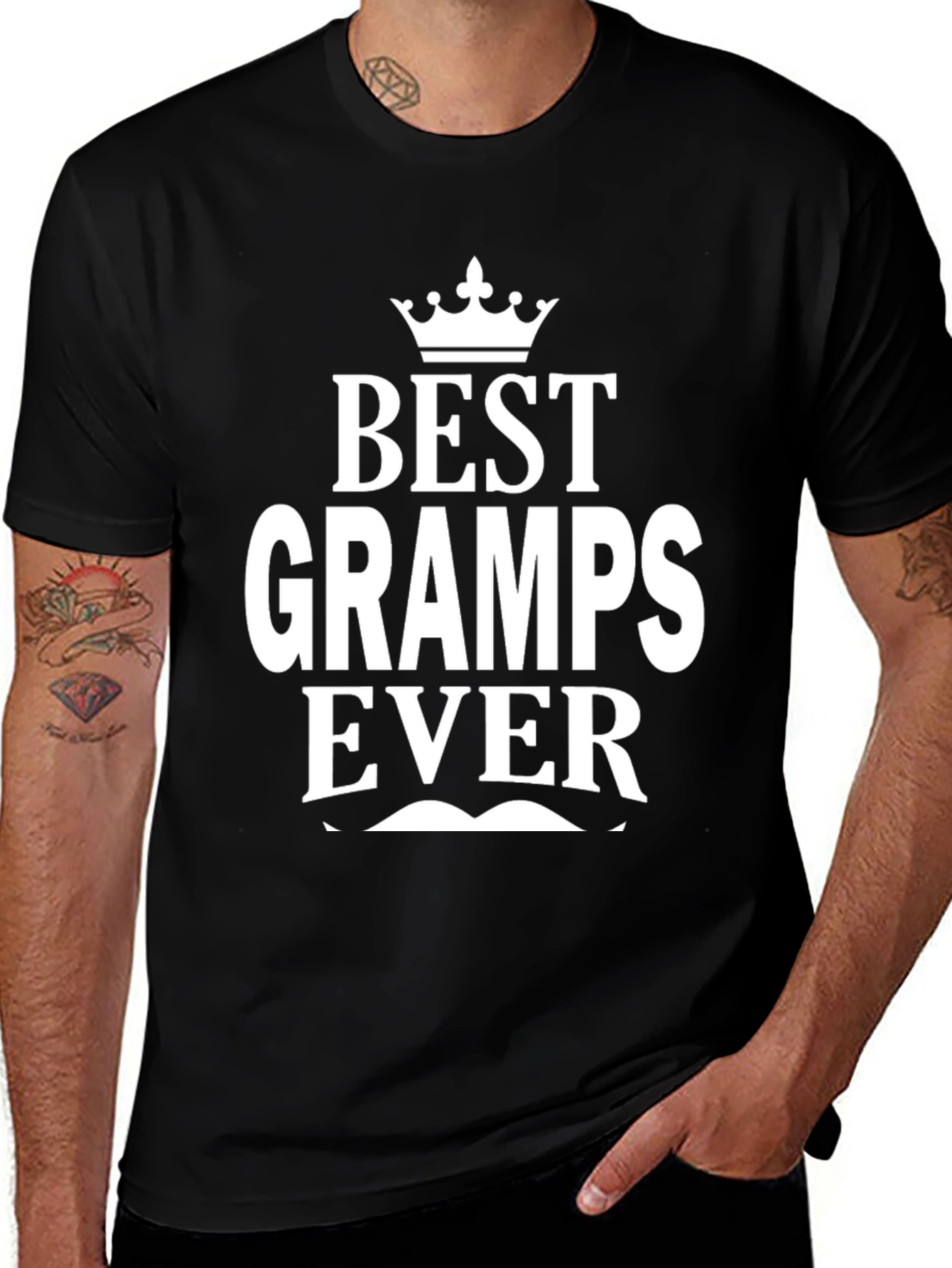 Best Gramps Ever Black T-Shirt
