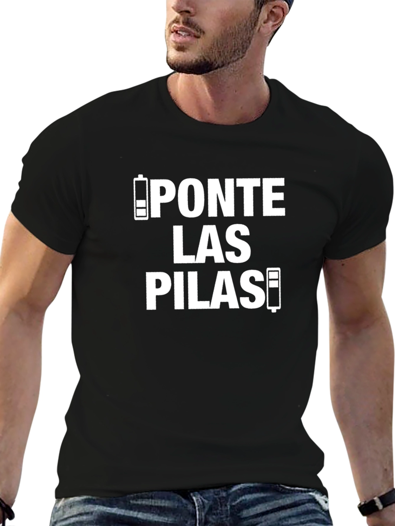 Ponte Las Pilas Graphic T-Shirt - Black Crew Neck
