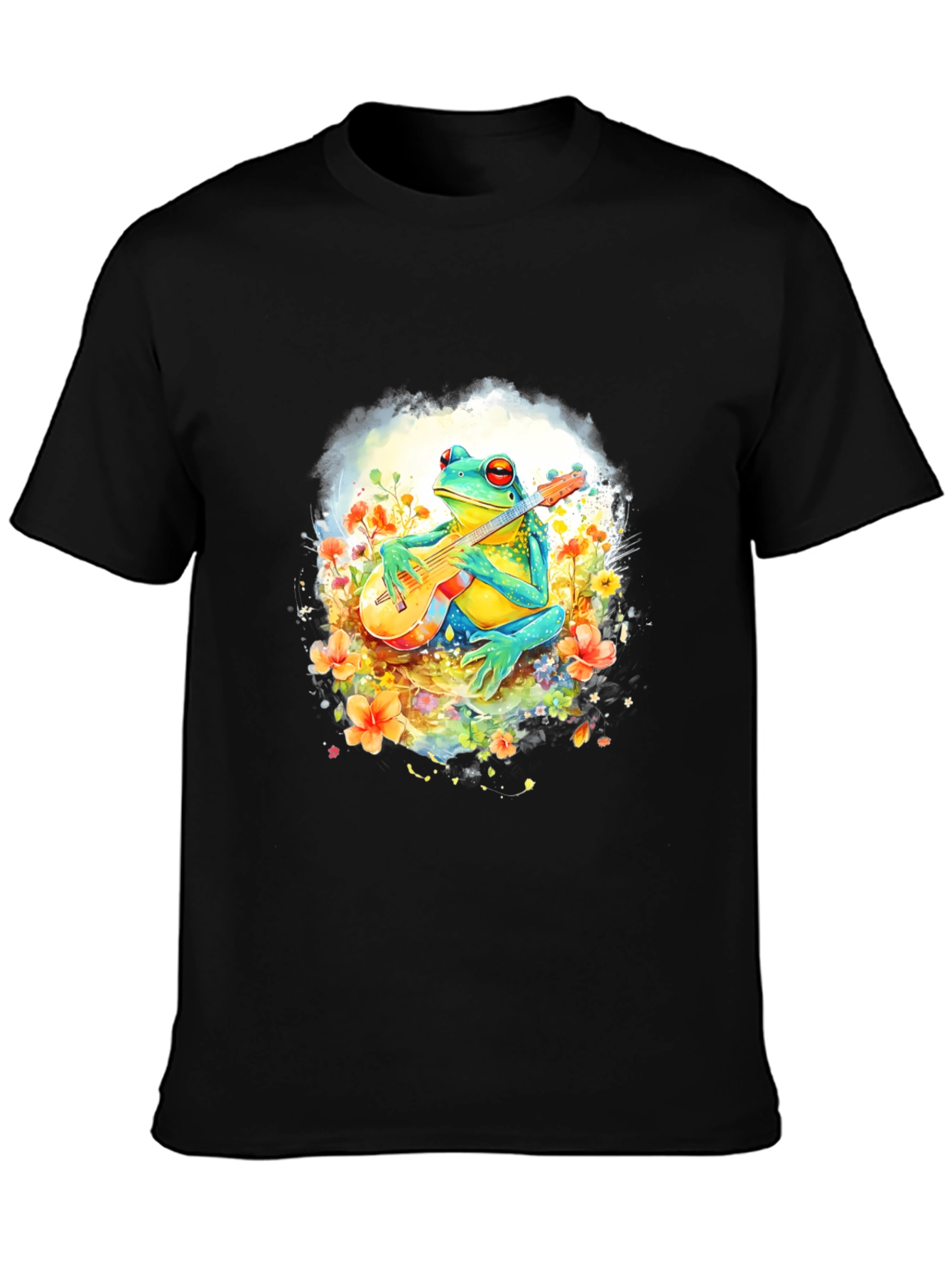 Frog Playing Guitar Graphic T-Shirt