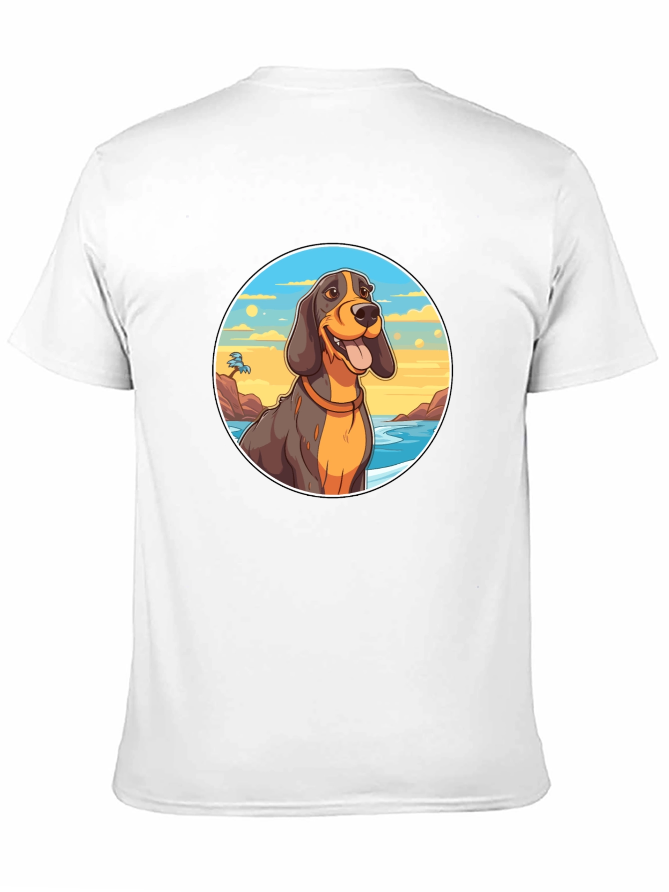 Dog Beach T-Shirt - Black Cotton Graphic Tee