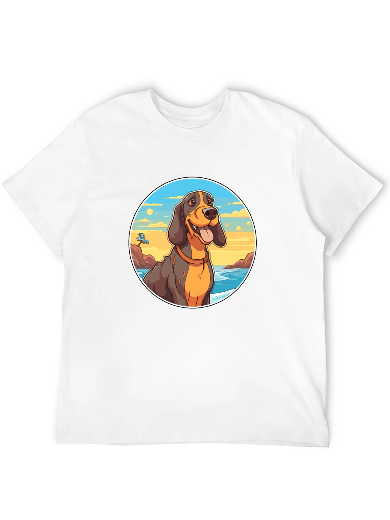 Dog Beach T-Shirt - Black Cotton Graphic Tee