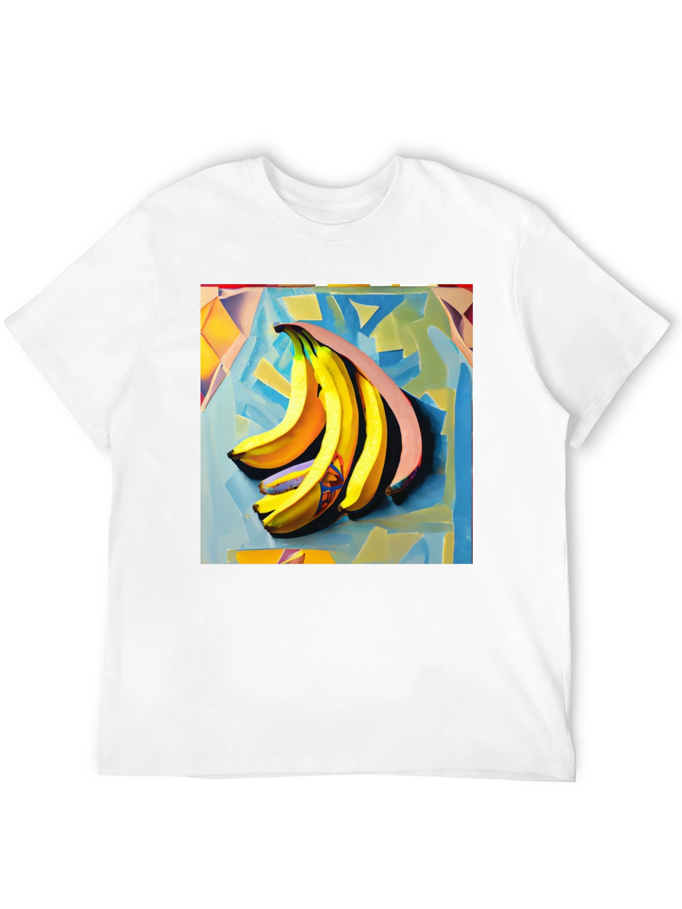 Banana Art Print Black T-Shirt