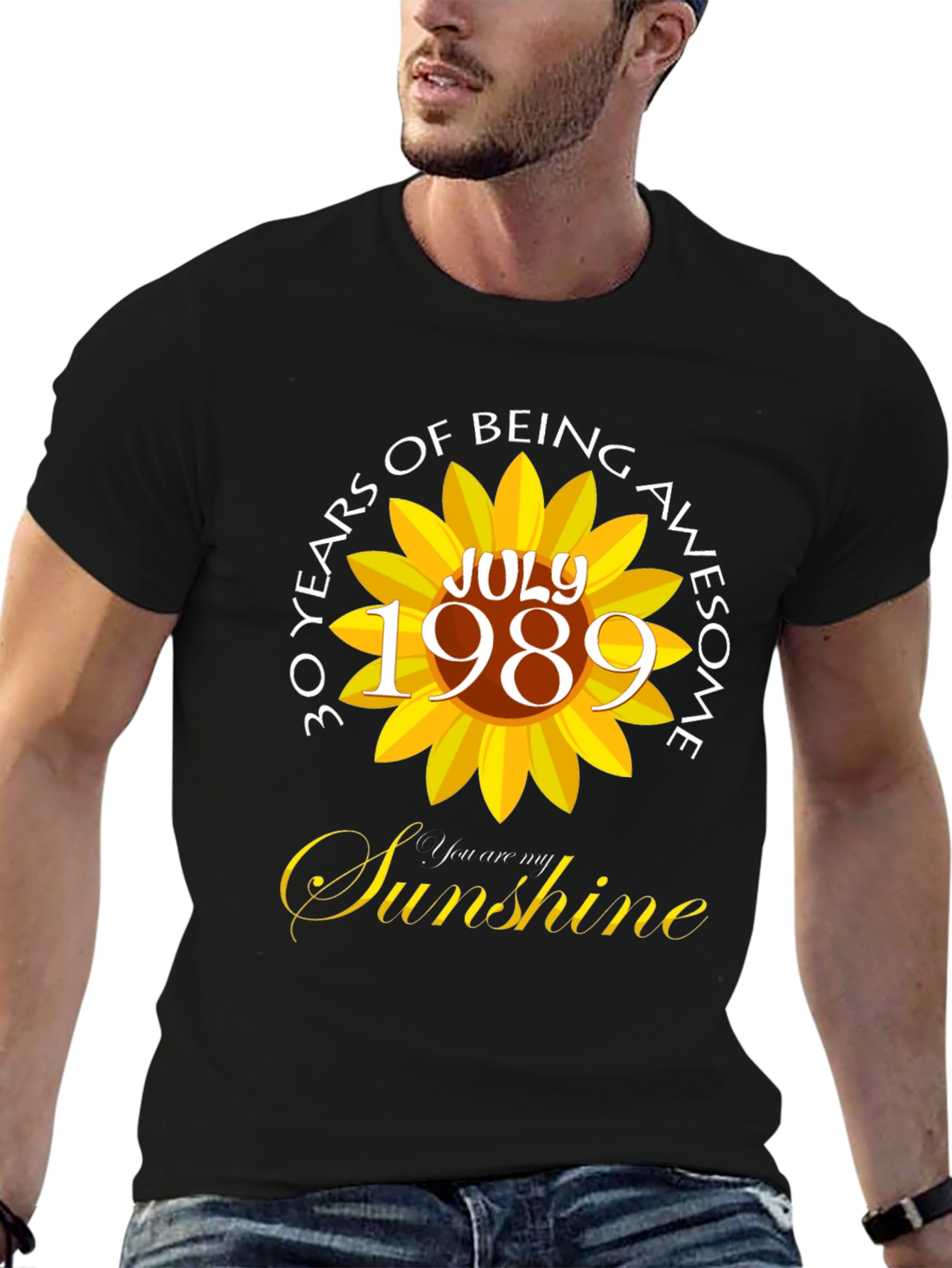 30 Years Of Being Awesome July 1989 Sunflower T-Shirt