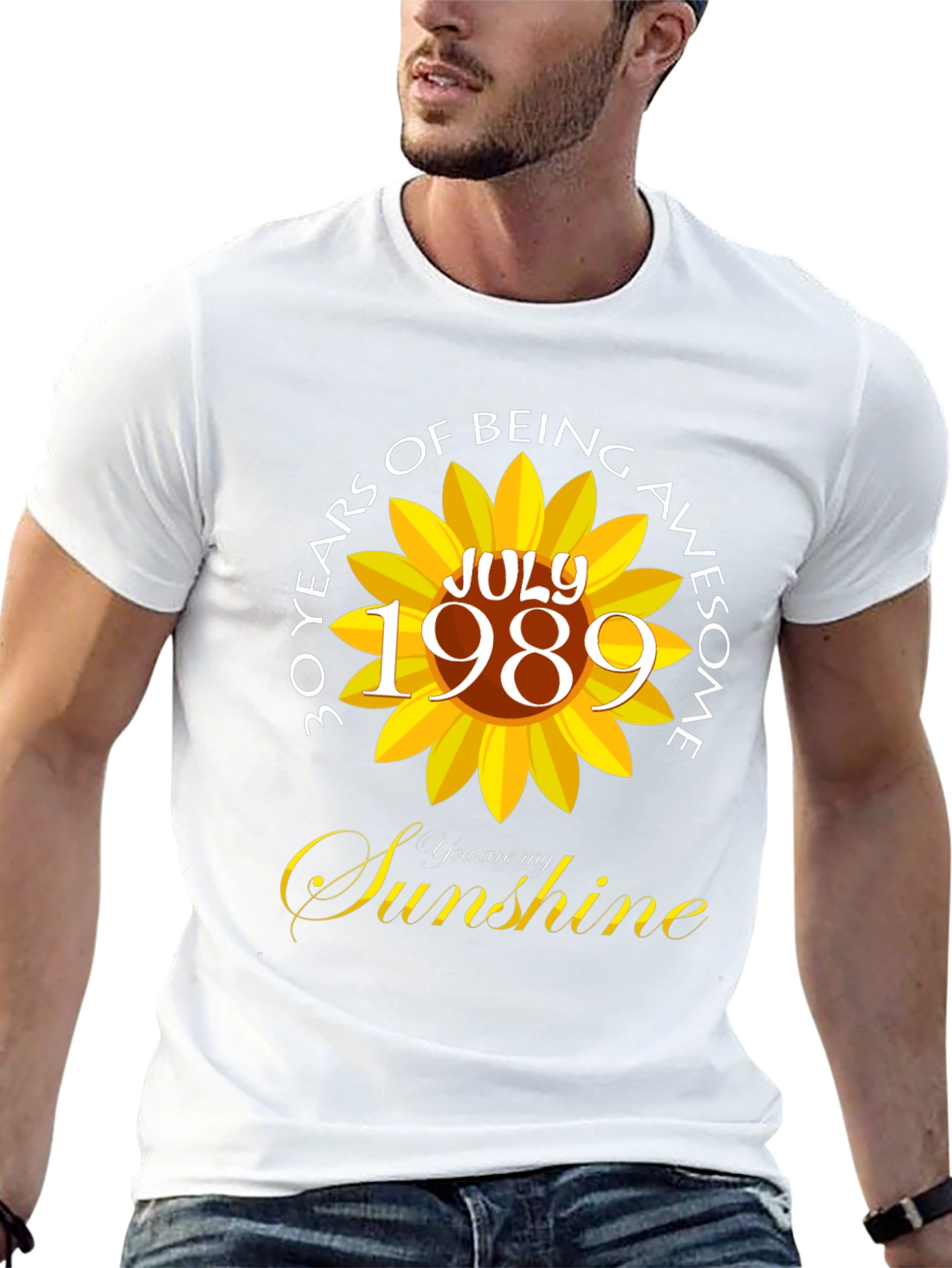 30 Years Of Being Awesome July 1989 Sunflower T-Shirt