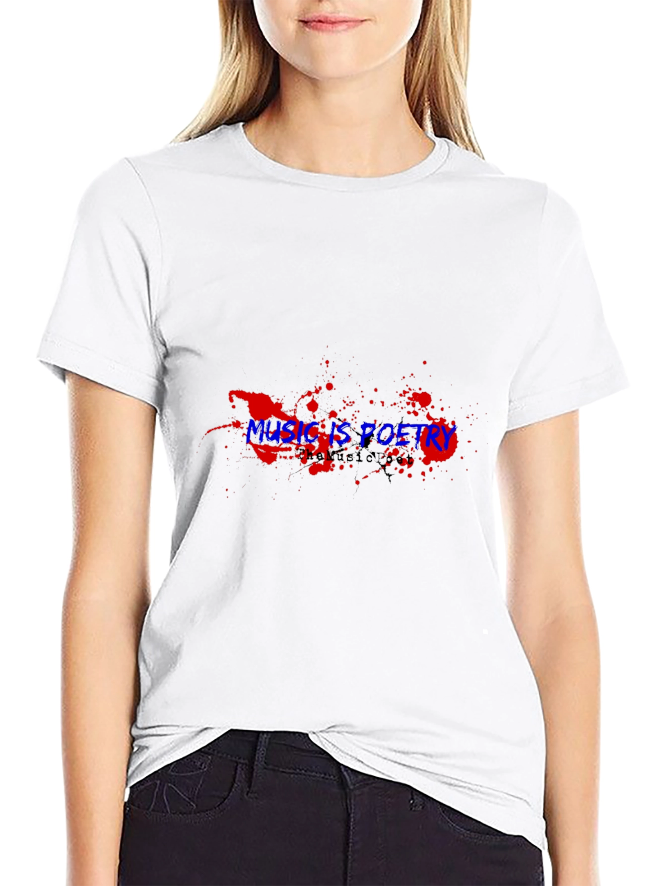 Music is Poetry Graphic Tee - Black T-Shirt
