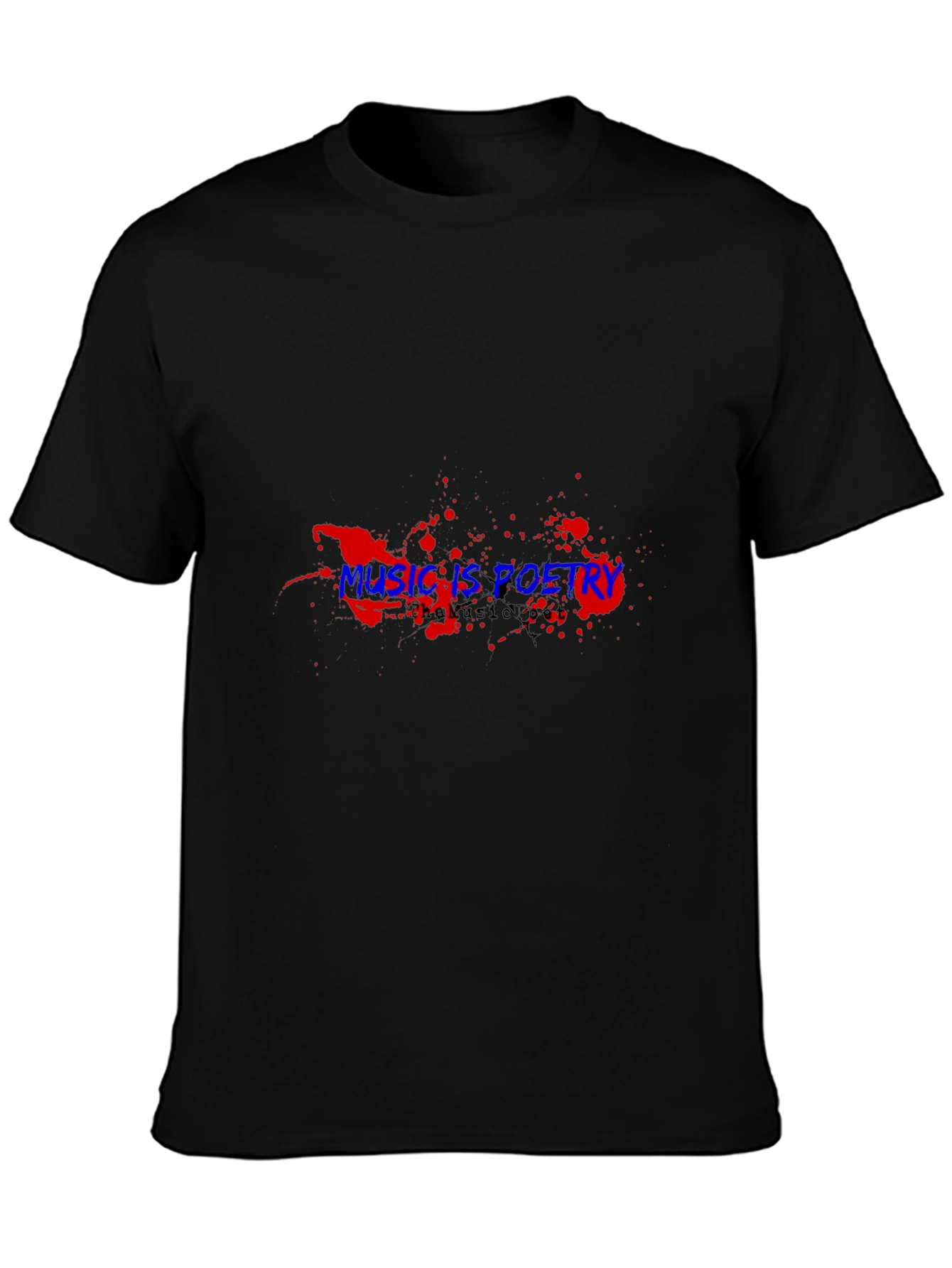 Music is Poetry Graphic Tee - Black T-Shirt