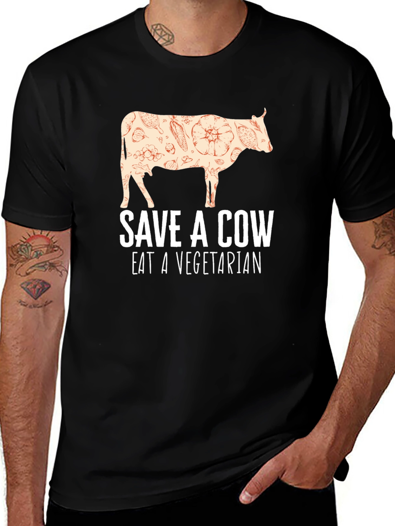 Save a Cow Eat a Vegetarian Graphic Tee