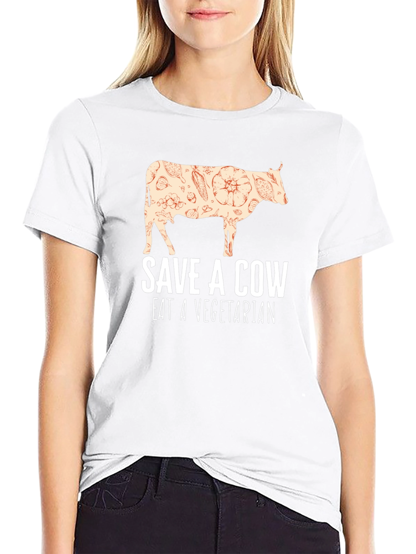 Save a Cow Eat a Vegetarian Graphic Tee
